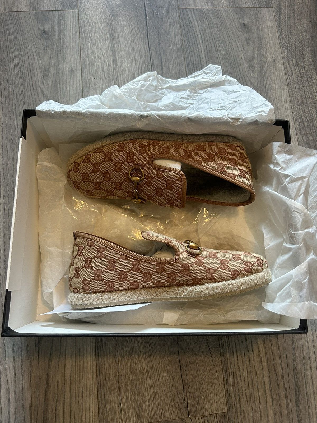 Gucci Gucci Horsebit Espadrilles with Monogram Canvas - Size 7 Size US 7 / EU 40 - 10 Thumbnail