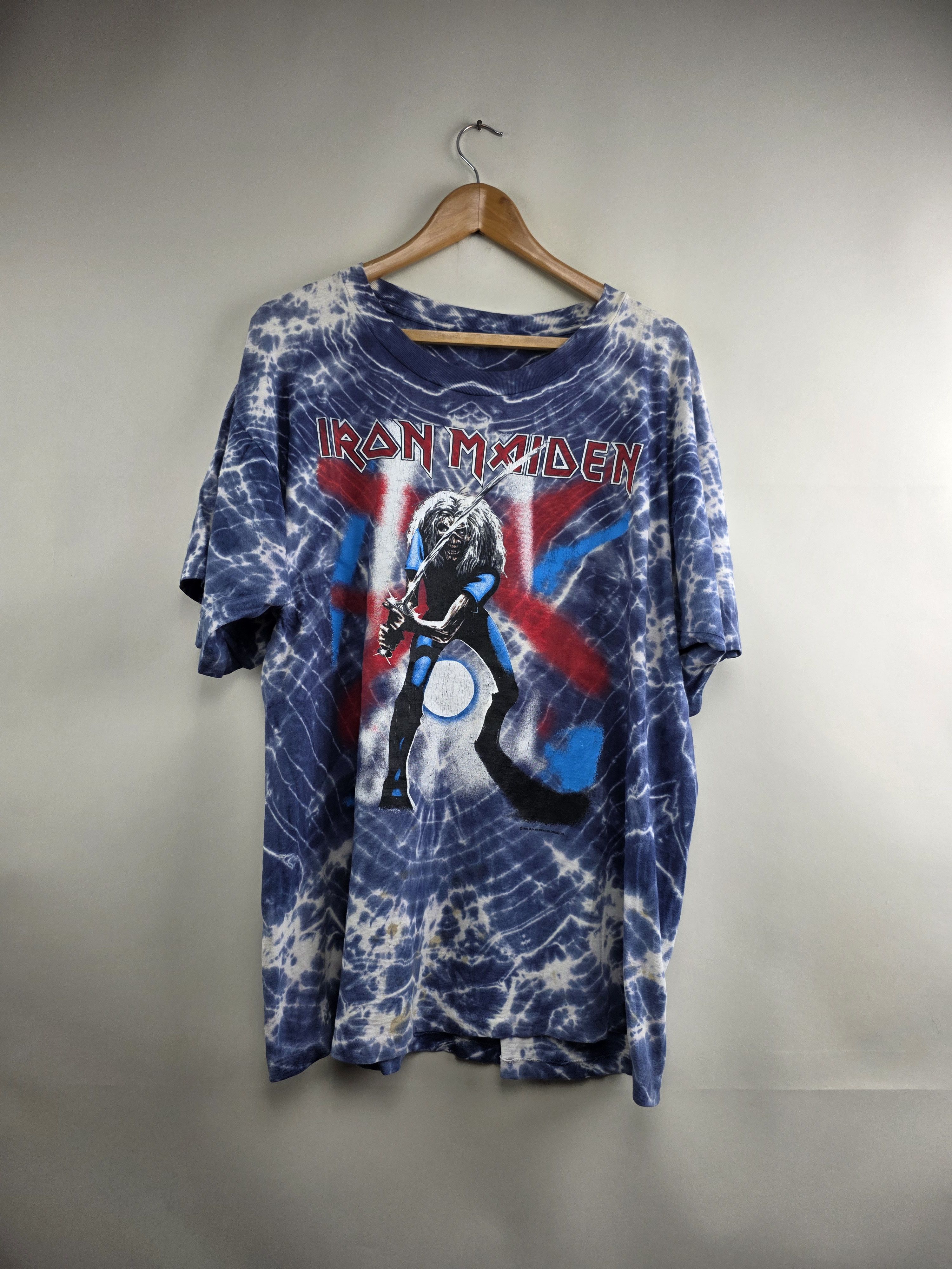 Band Tees × Iron Maiden × Vintage 1990 Iron Maiden Samurai Eddie XL 23" 30" Size US XL / EU 56 / 4 - 8 Thumbnail