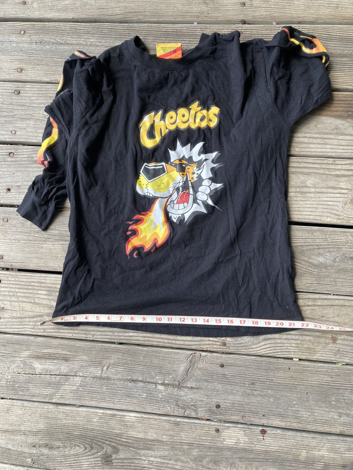Forever 21 Chester Cheetah Flamin' Hot Black Graphic Longsleeve Size US XL / EU 56 / 4 - 1 Thumbnail