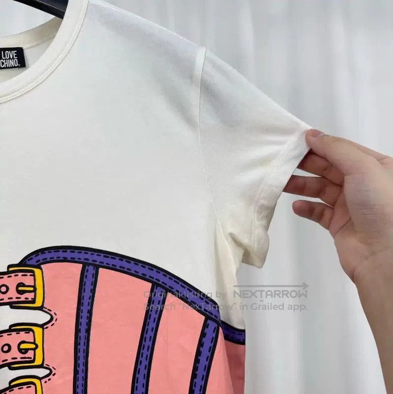 Moschino Moschino Summer White Logo T-Shirt for Women . Size L / US 10 / IT 46 - 4 Thumbnail