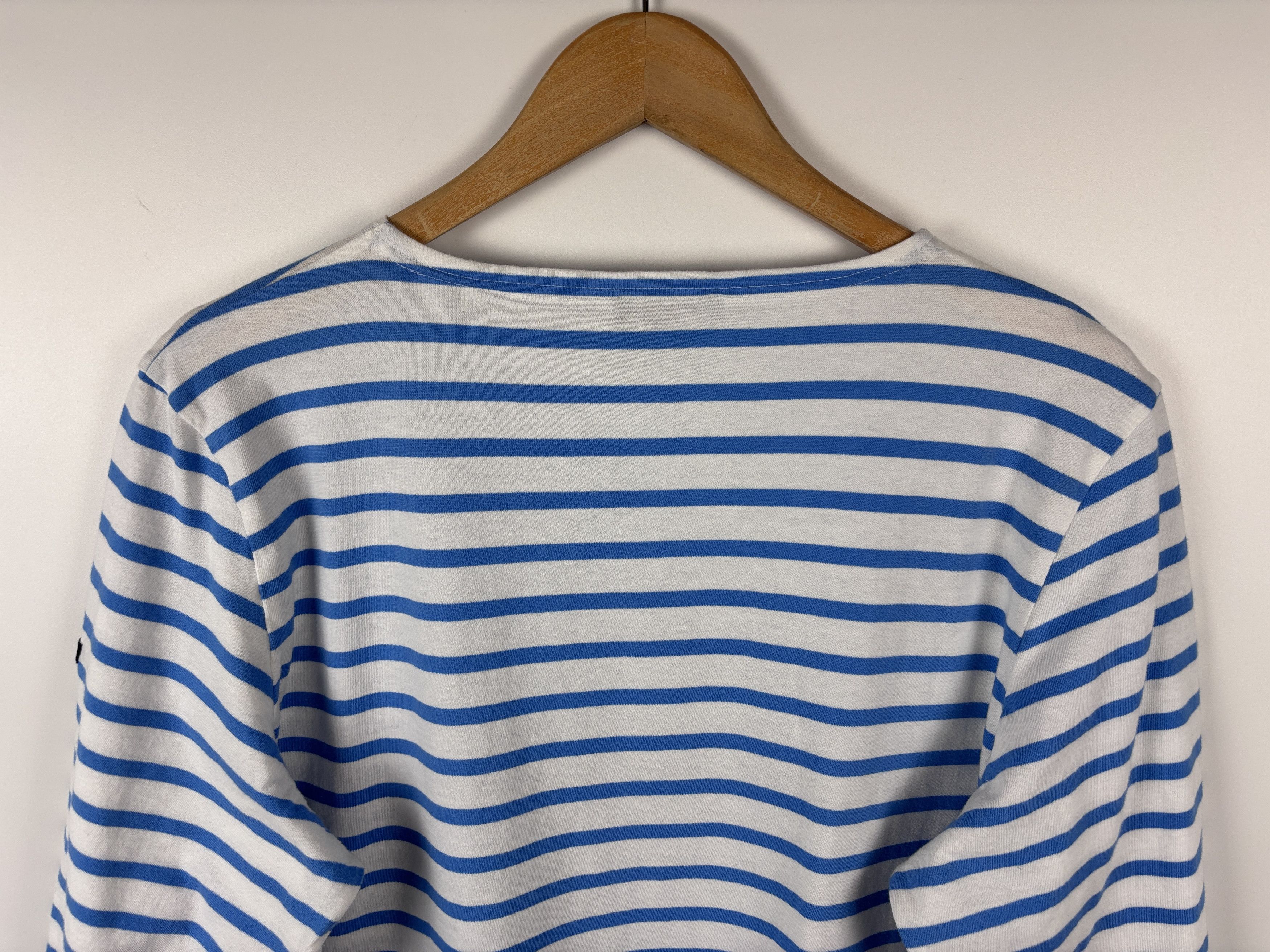 Saint James Saint James Striped 3/4 Sleeve Top Shirt White Blue S US 18 Size XXL / US 16-18 / IT 52-54 - 9 Thumbnail