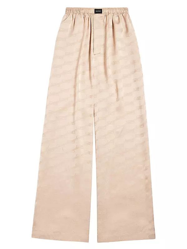 o1bcso1str1124 BB Monogram Pyjama Pants in Beige