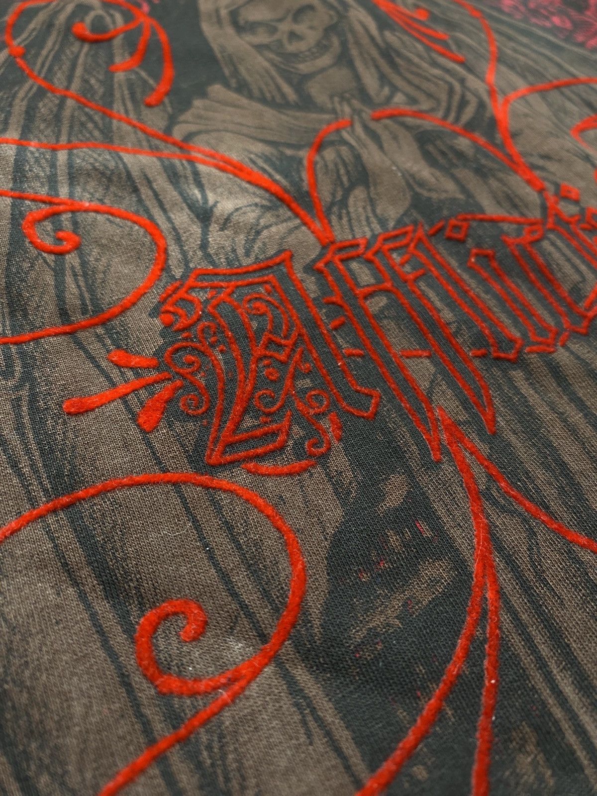 Affliction × Vintage Affliction very rare brown zip hoodie red velvet accents Size US L / EU 52-54 / 3 - 5 Thumbnail