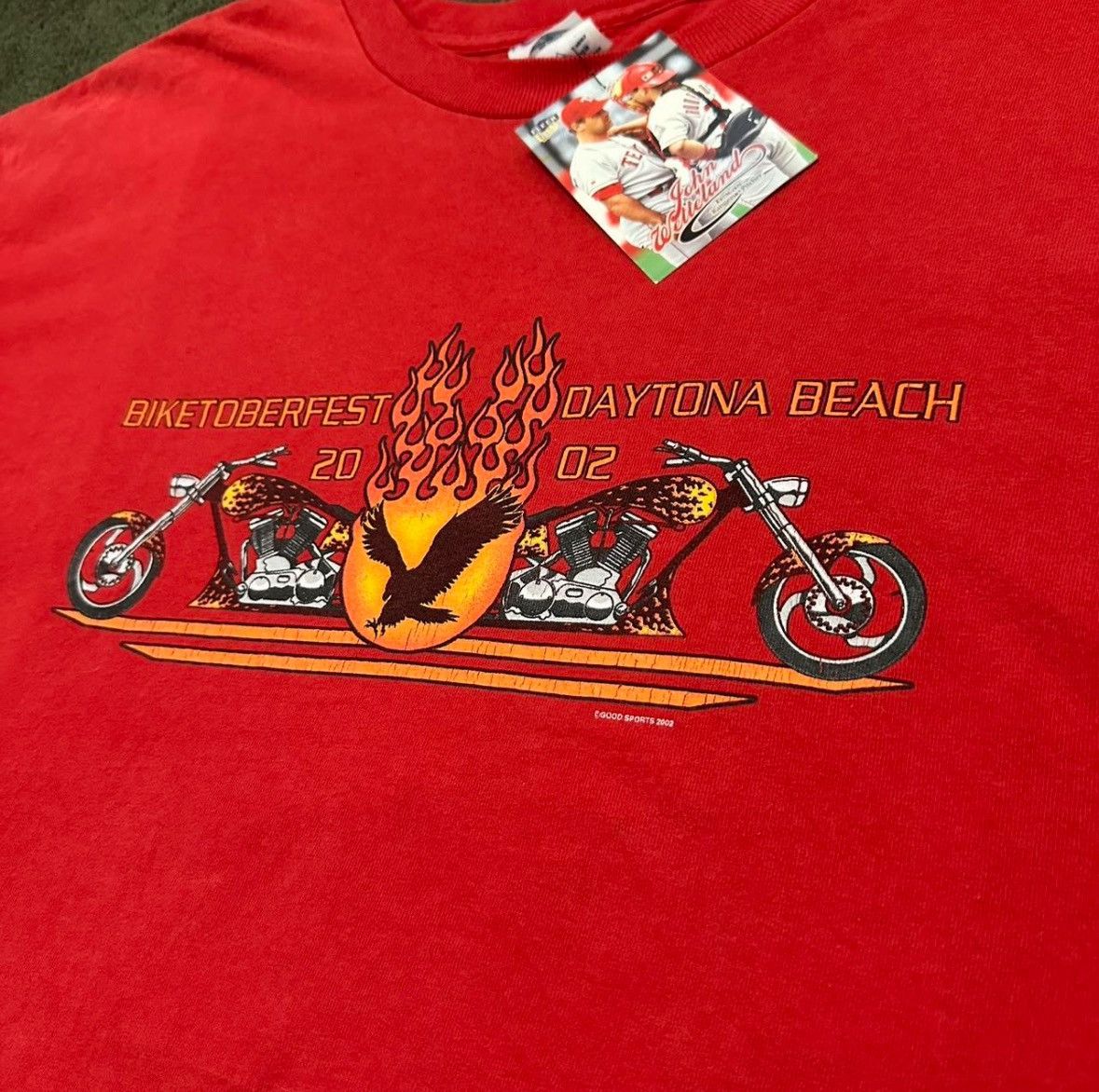 Delta Vintage 2002 Daytona Bikefest red cotton t-shirt Size US XXL / EU 58 / 5 - 2 Thumbnail