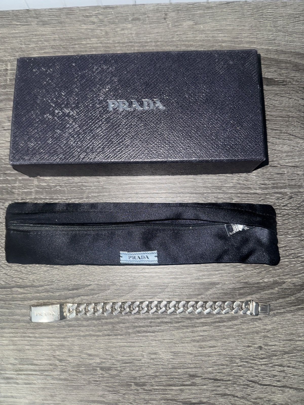 Prada Prada Logo Curb Chain Bracelet Ag925 Sterling Silver Size S Size ONE SIZE - 5 Thumbnail