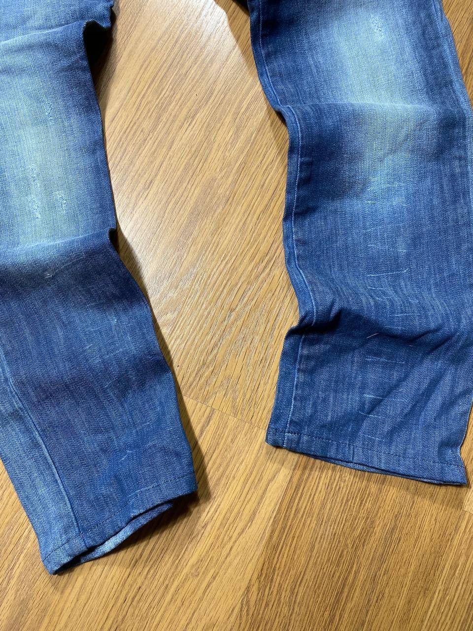 Japanese Brand Crazy Crash Dirty Baggy Faded Jean Japan Avant Garde Style Size US 26 / EU 42 - 3 Thumbnail