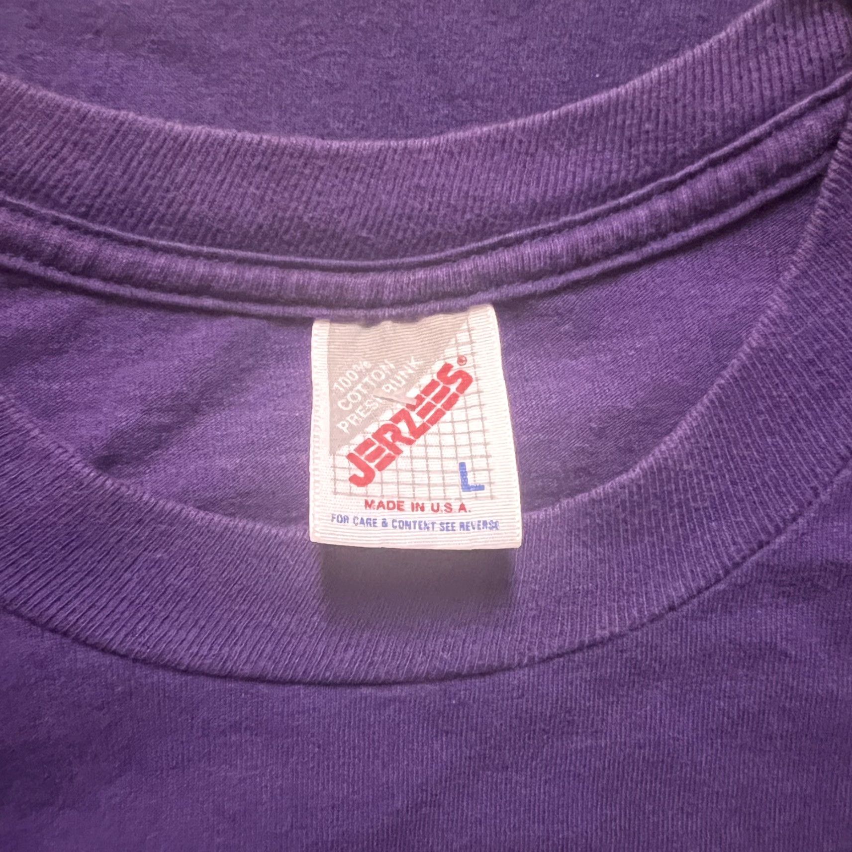 Vintage VINTAGE Black Hills Purple 90s Graphic T-Shirt Mens L Crew Neck Short Sleeve Cotton Shirts Size US L / EU 52-54 / 3 - 4 Thumbnail