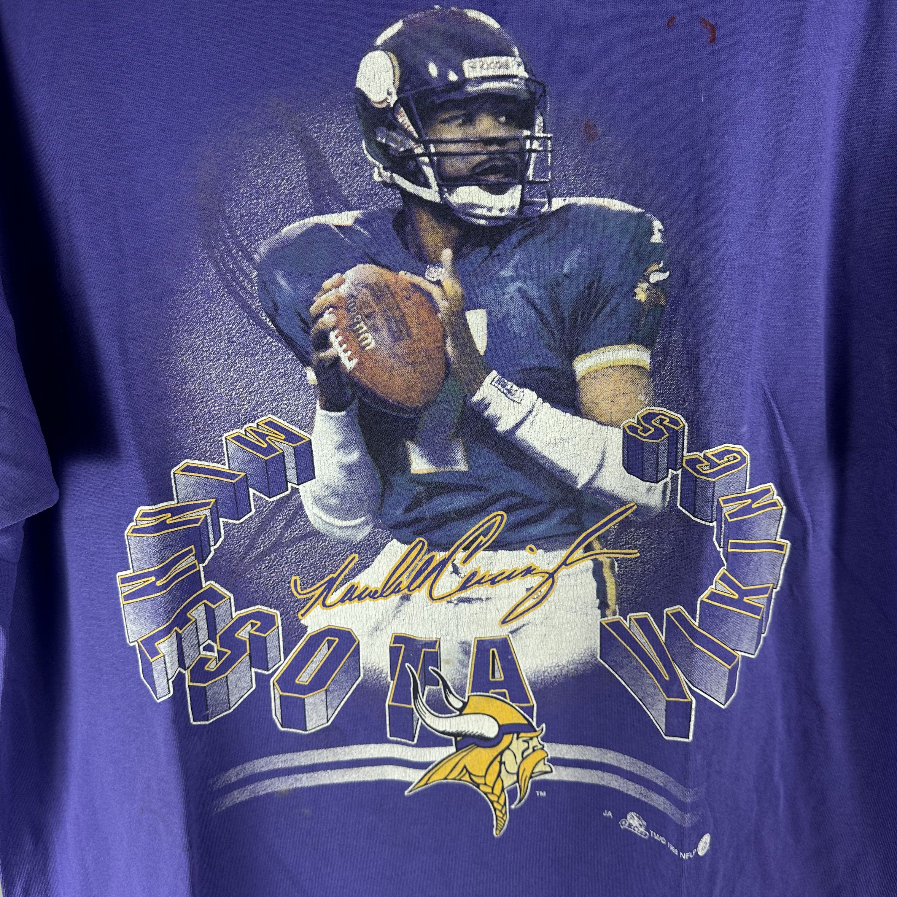Vintage ​1998 Randall Cunningham Minnesota Vikings NFL XL T-shirt Size US XL / EU 56 / 4 - 2 Thumbnail