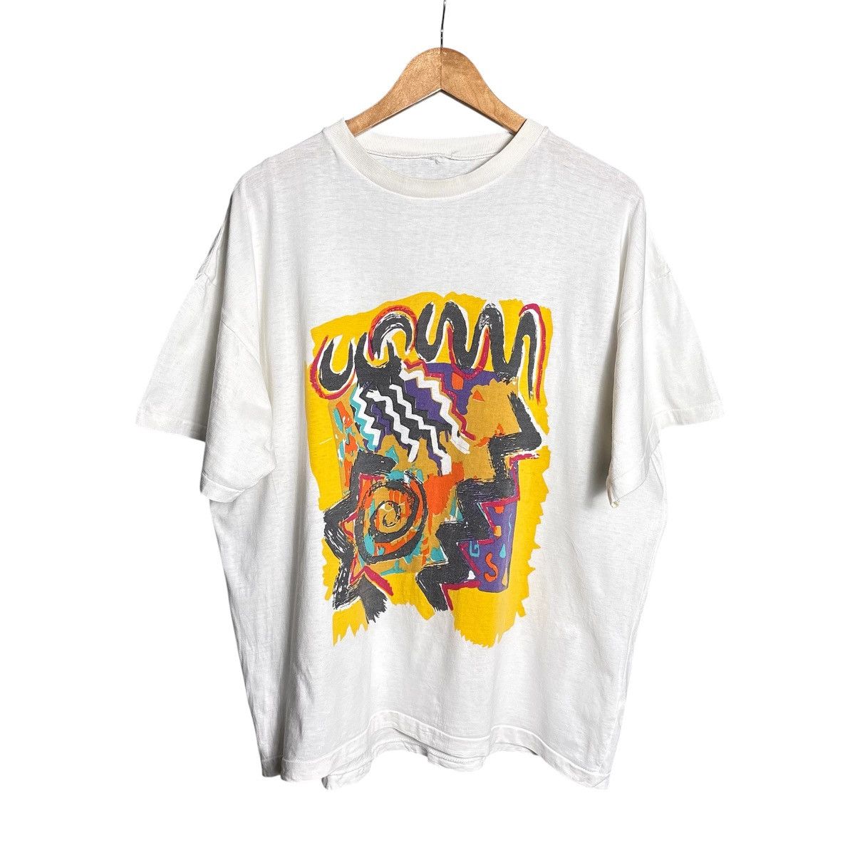 Vintage Vintage 90s Abstract Graphic Art T-Shirt / Picasso Size US XL / EU 56 / 4 - 1 Thumbnail