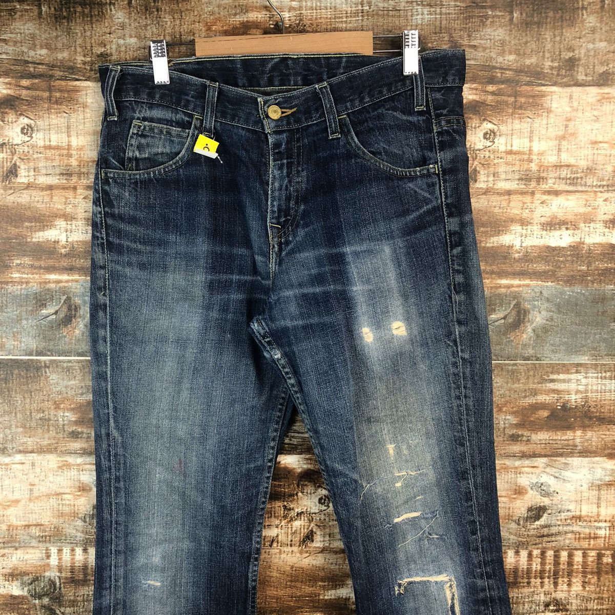 Levi's DL Levis Blue Distressed Denim Pants #C307 Size US 32 / EU 48 - 4 Thumbnail