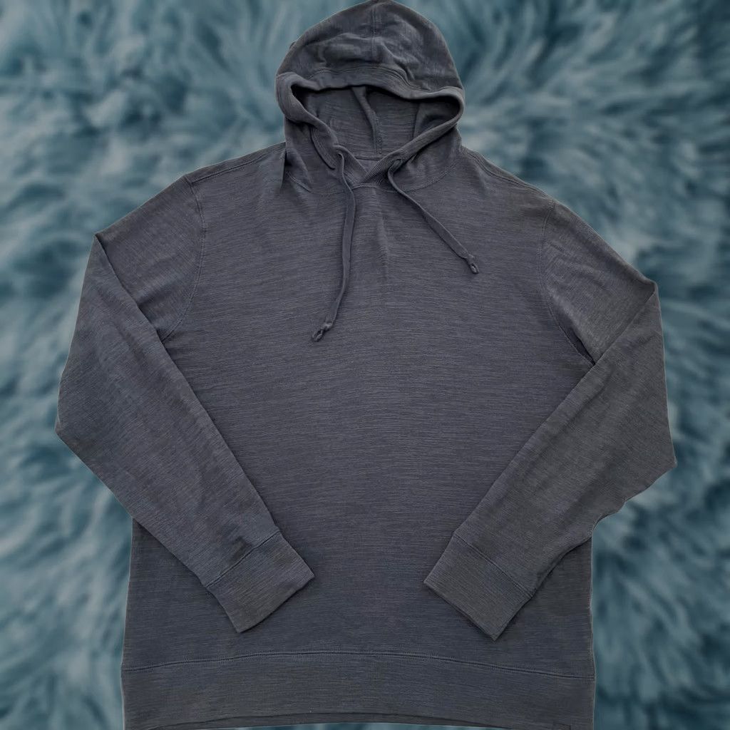 Faherty Faherty Hoodie Adult XL Blue Pullover Hooded Cotton Knit Solid Mens Size US XL / EU 56 / 4 - 1 Thumbnail