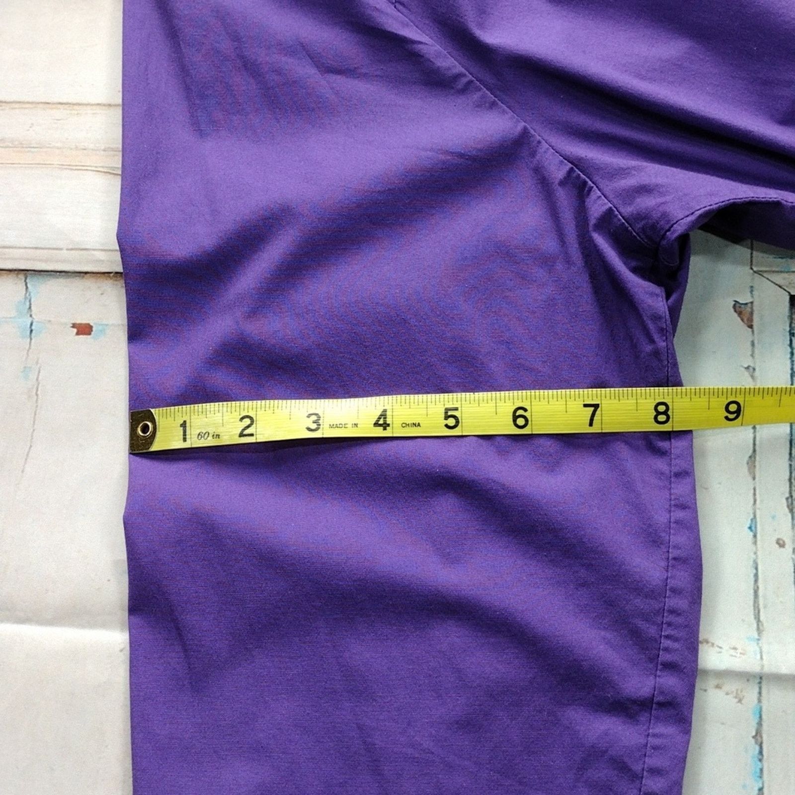 Other Lane Bryant Purple Long Sleeve Button Down Cotton Shirt Size 3XL / US 20-22 - 10 Thumbnail