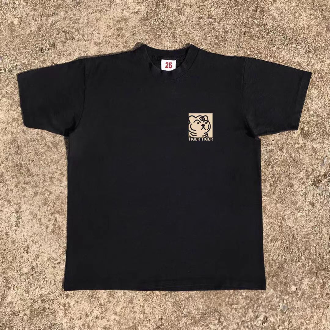 Japanese Brand × Vintage Black washed retro tiger head print t-shirt Size US M / EU 48-50 / 2 - 1 Thumbnail