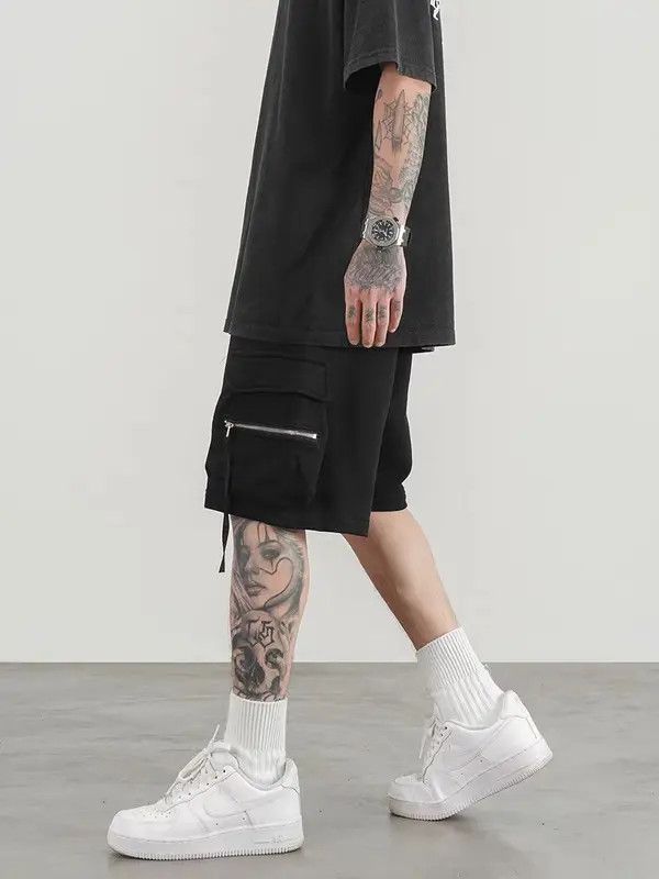 Japanese Brand VIBE Street hip hop skateboard streamer drawstring shorts Size US 30 / EU 46 - 7 Thumbnail