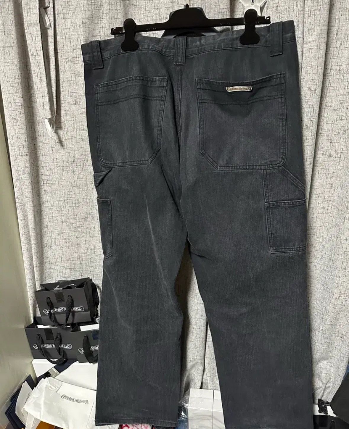 Chrome Hearts Herringbone Carpenter Pants Grey Size US 38 / EU 54 - 5 Thumbnail