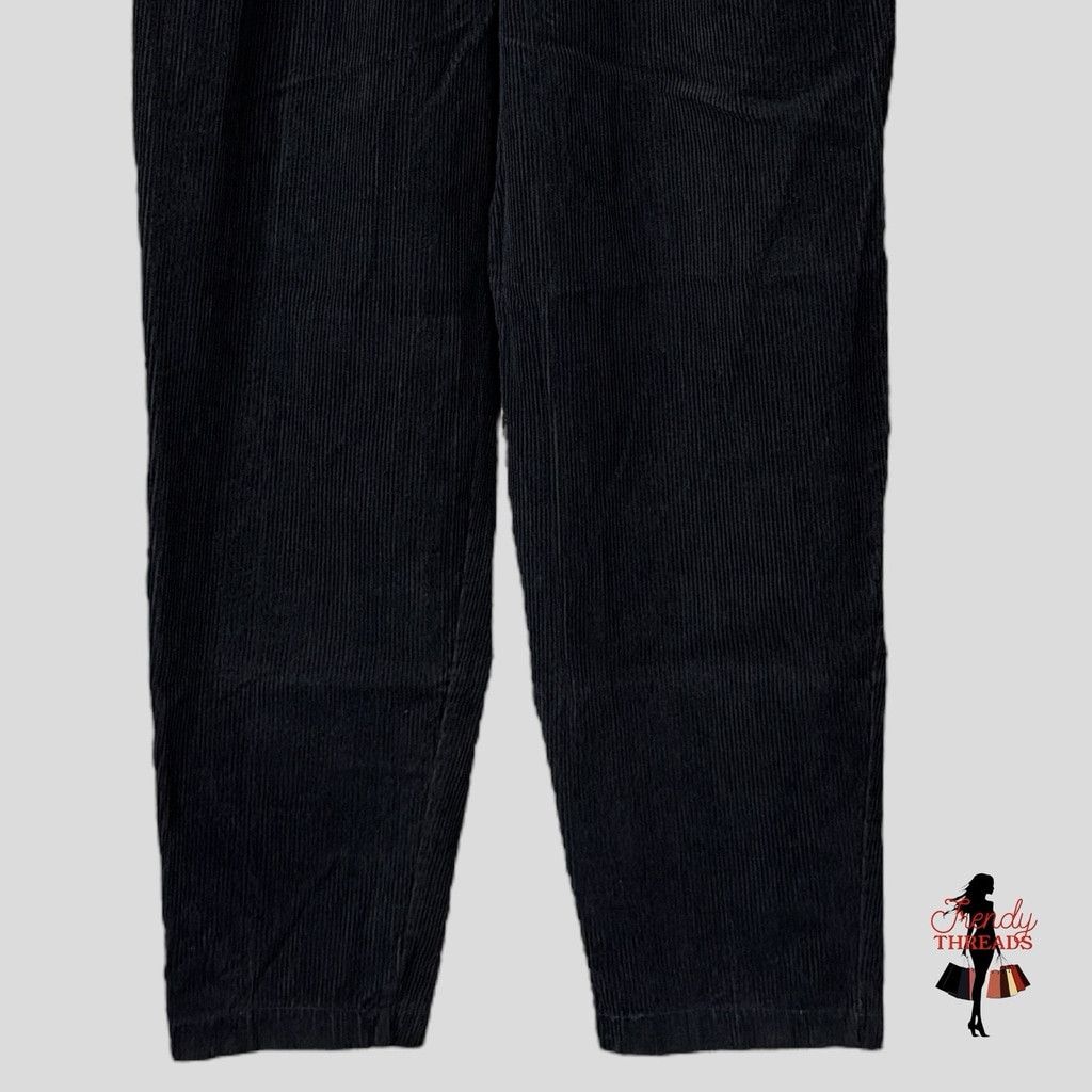 Vintage VTG 70s 80s SMALL MEDIUM Corduroy High Rise Tapered Wide Leg Size 32" / US 10 / IT 46 - 3 Thumbnail
