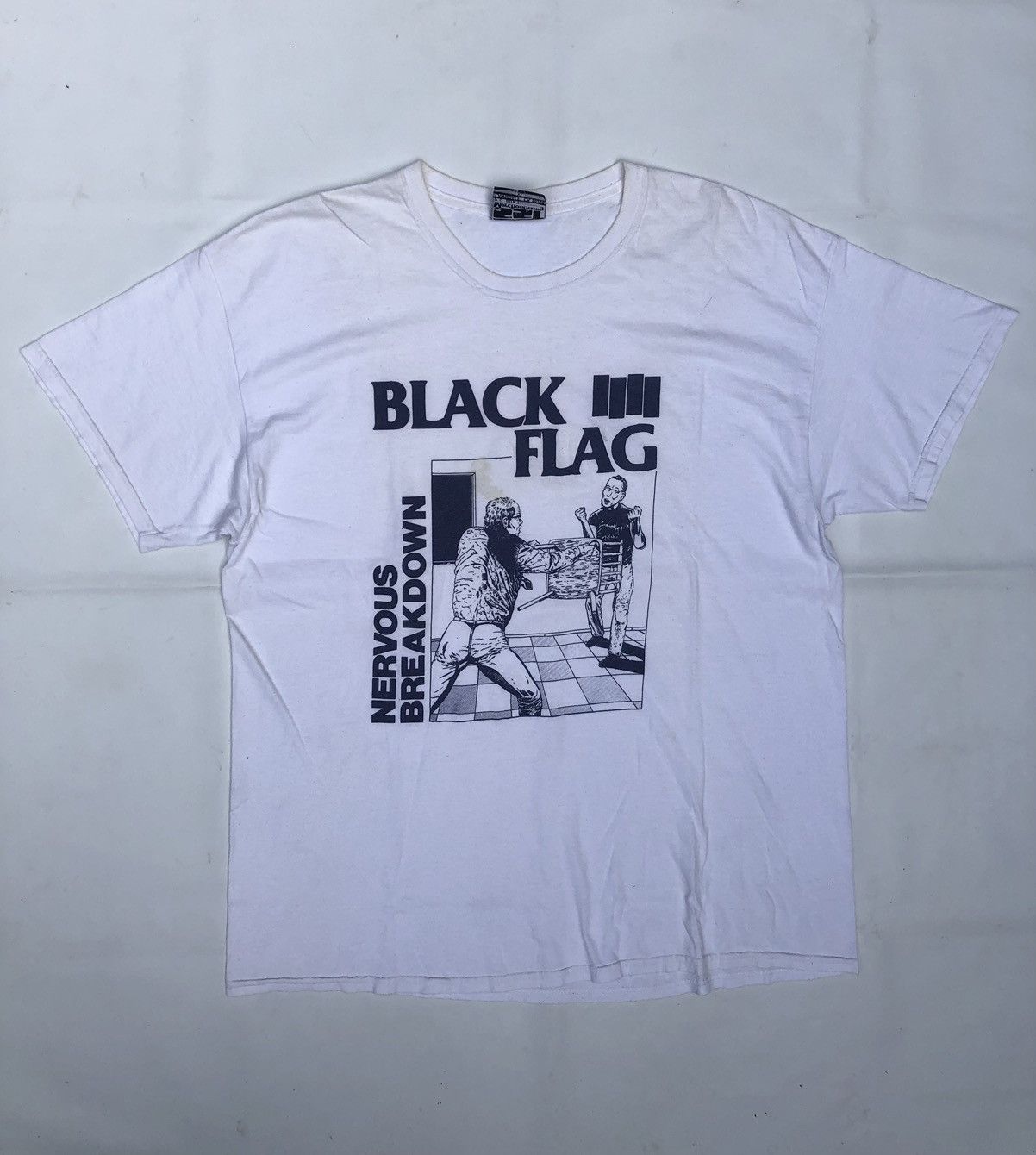 Long Sleeve Metal Tshirt Black Flag Nervous Breakdown Shirt