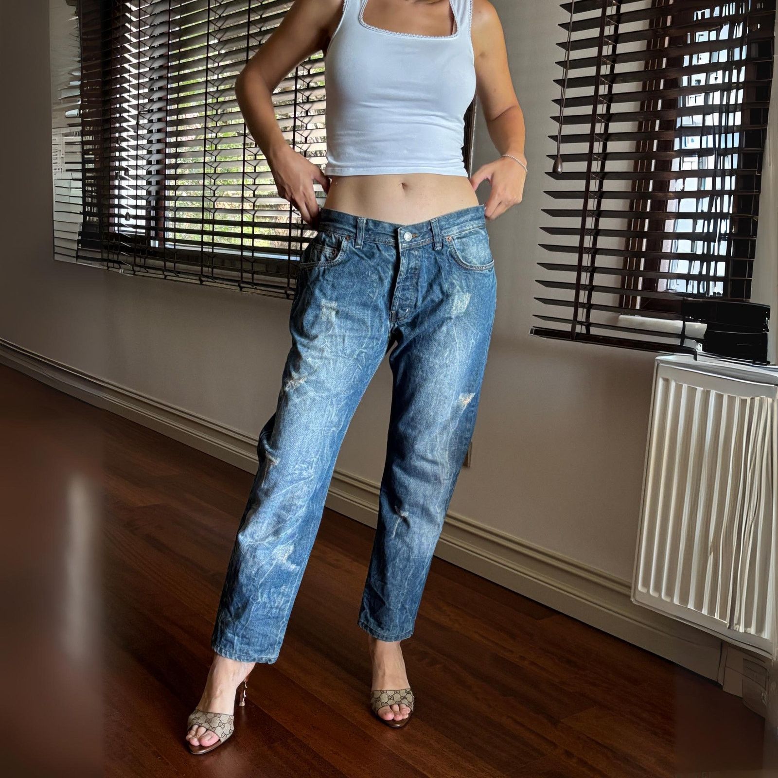 Levi's Levi's 510 W33 L34 USA Made 1996 Rare Distressed Tapered Size US 33 - 1 Thumbnail