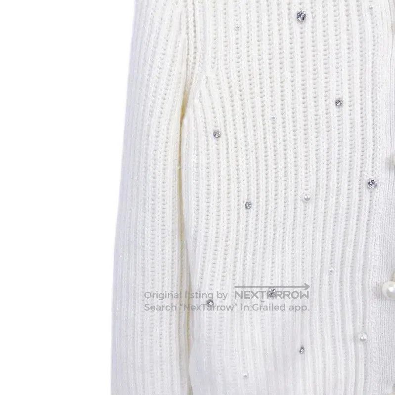 Miu Miu Miu Miu Beige Cotton Long Sleeve Sweater . Size S / US 4 / IT 40 - 4 Thumbnail