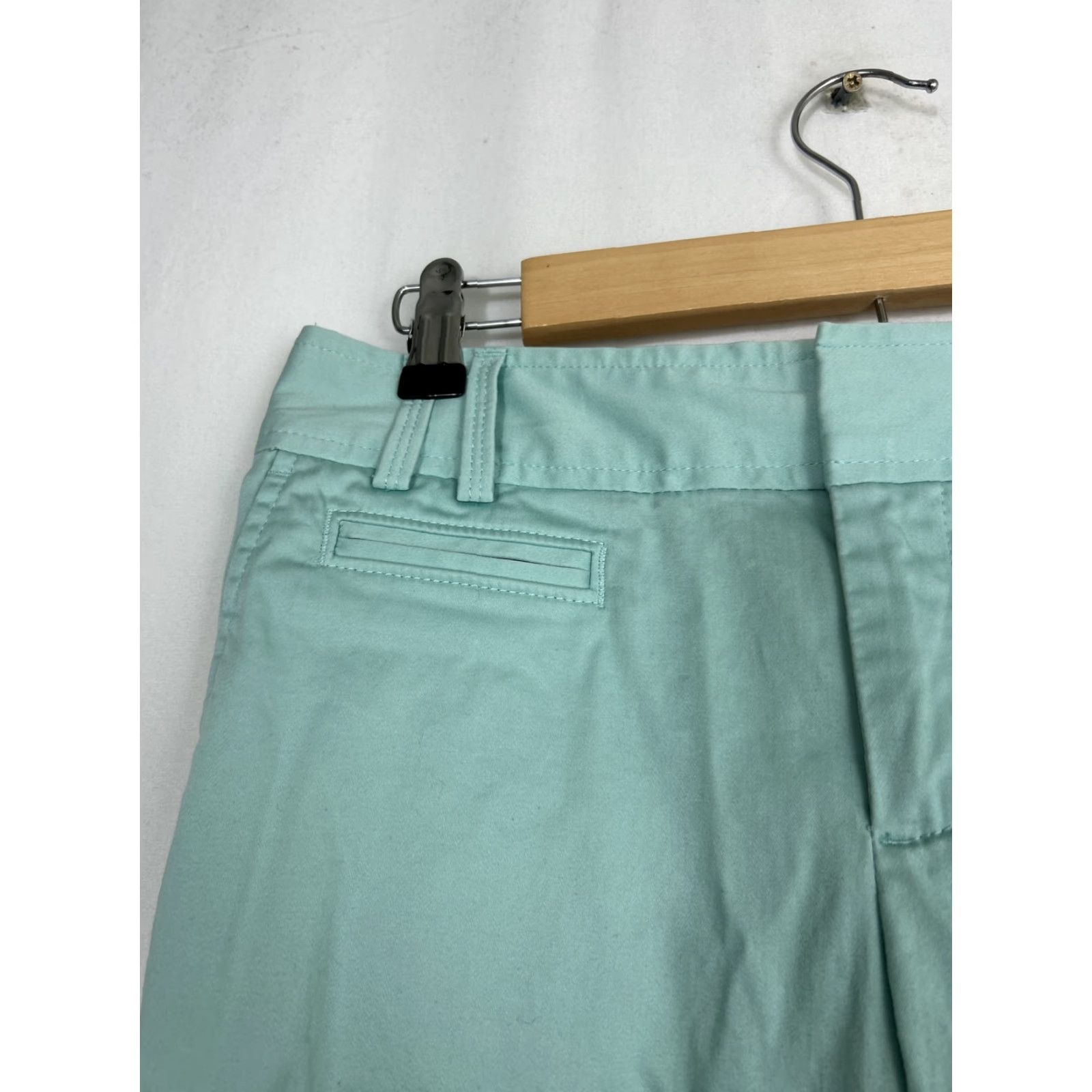 Banana Republic VINTAGE Banana Republic Womens Size 6 Sateen Crop Pants Surf Spray Light Blue 30x25 Size 28" / US 6 / IT 42 - 4 Thumbnail