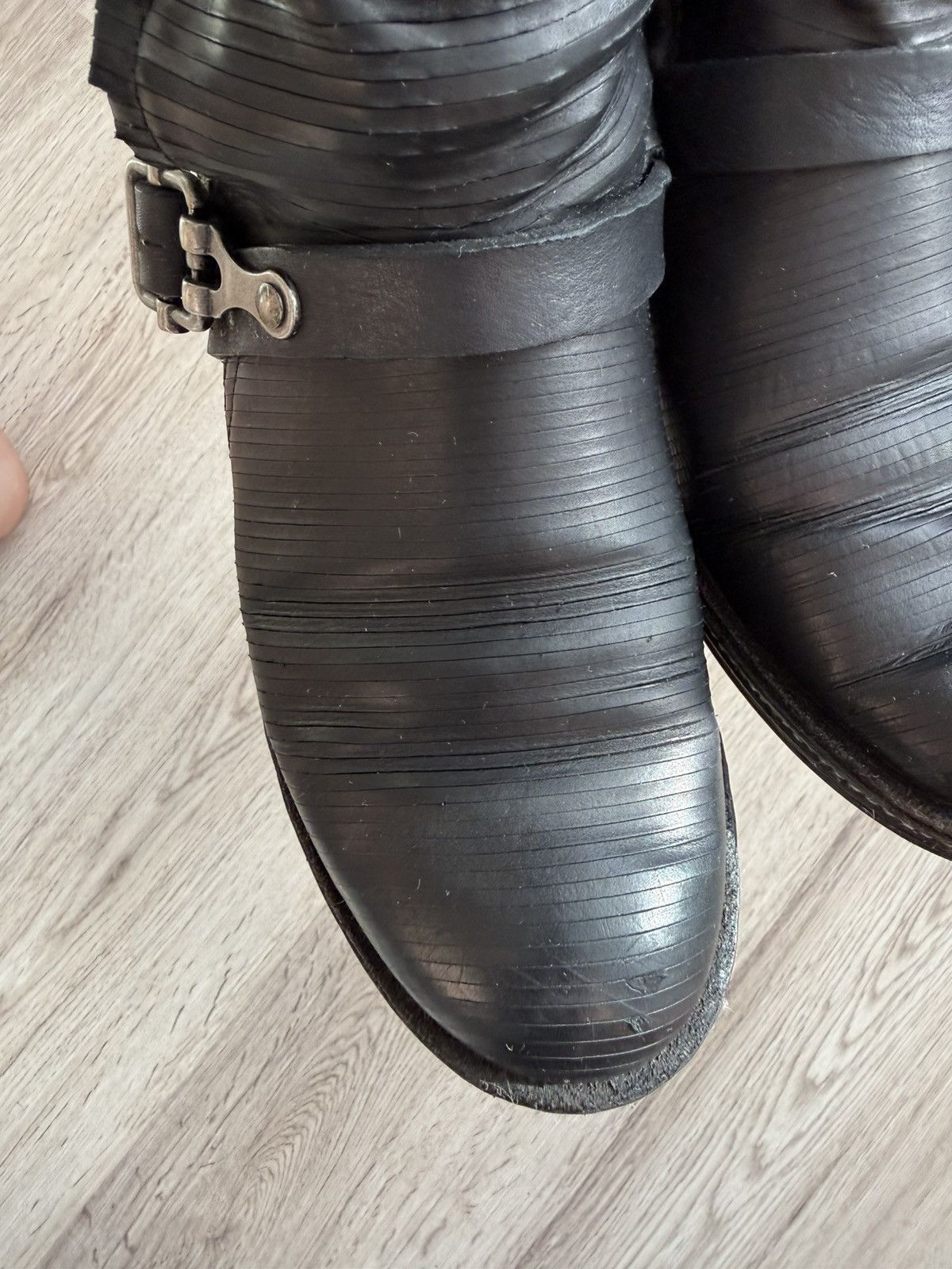 A.S.98 Airstep A.S.98 Black Leather Buckle Strap Zip Biker EU 38 Size US 8 / IT 38 - 22 Thumbnail