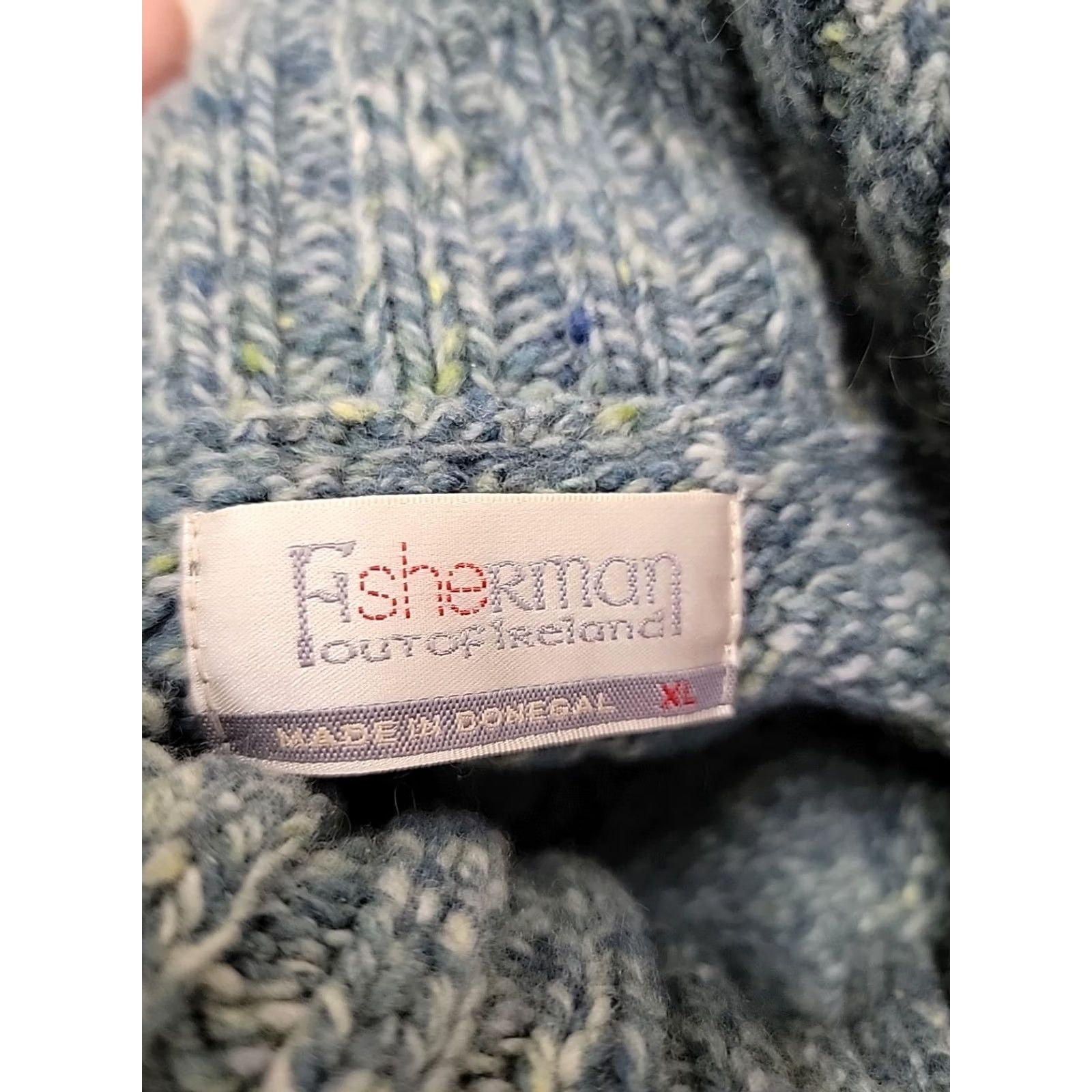 Vintage Fisherman Out Of Ireland Sweater Turtleneck Wool Womens XL Pullover blue Long Sleeve Knit Pullover Casual Travel 23.5 Chest 26.5 Length Used Size L / US 10 / IT 46 - 7 Thumbnail