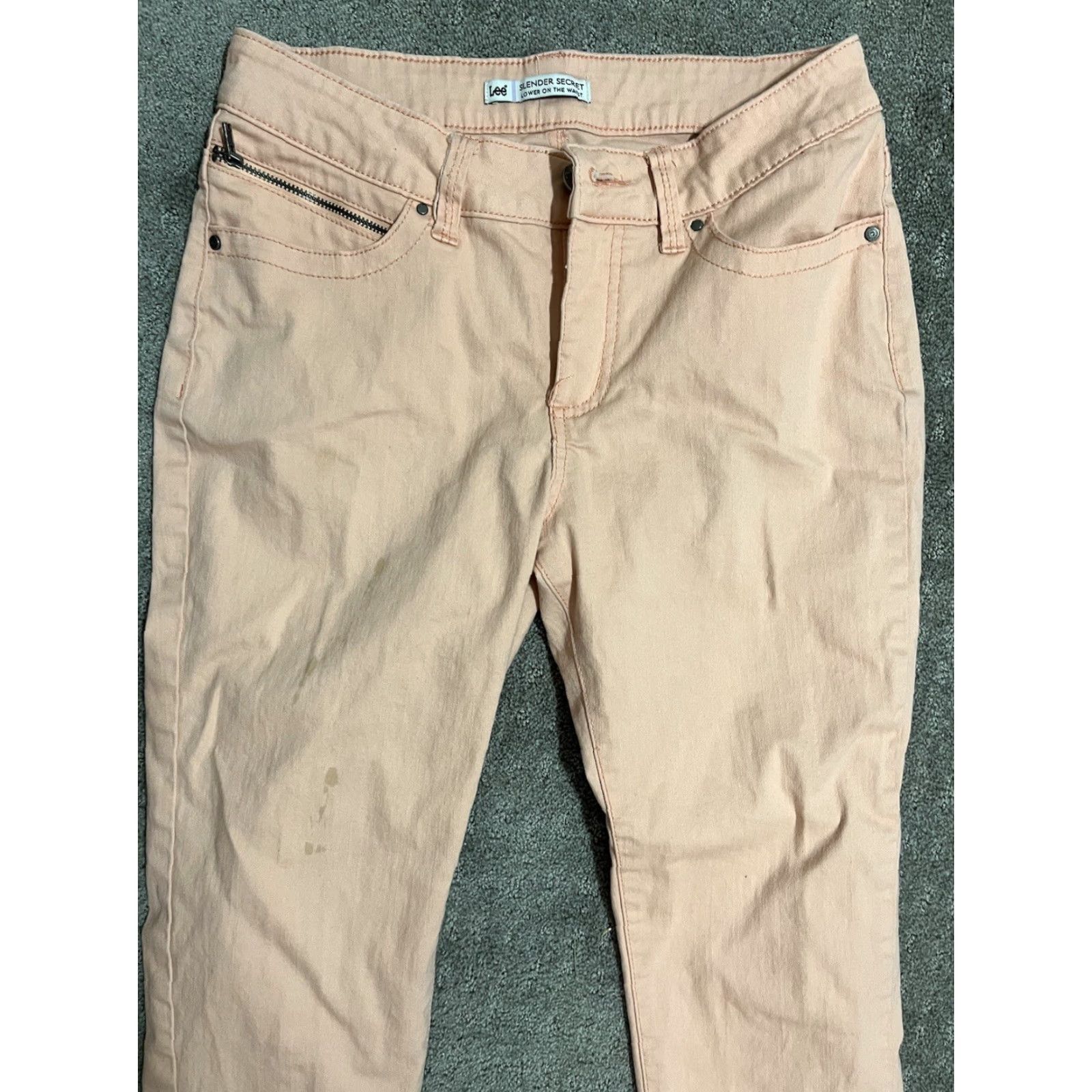 Lee Lee Denim Slender Secret Straight Leg Jeans 6 Petite Pink Stretch Women's Size 30" / US 8 / IT 44 - 6 Thumbnail