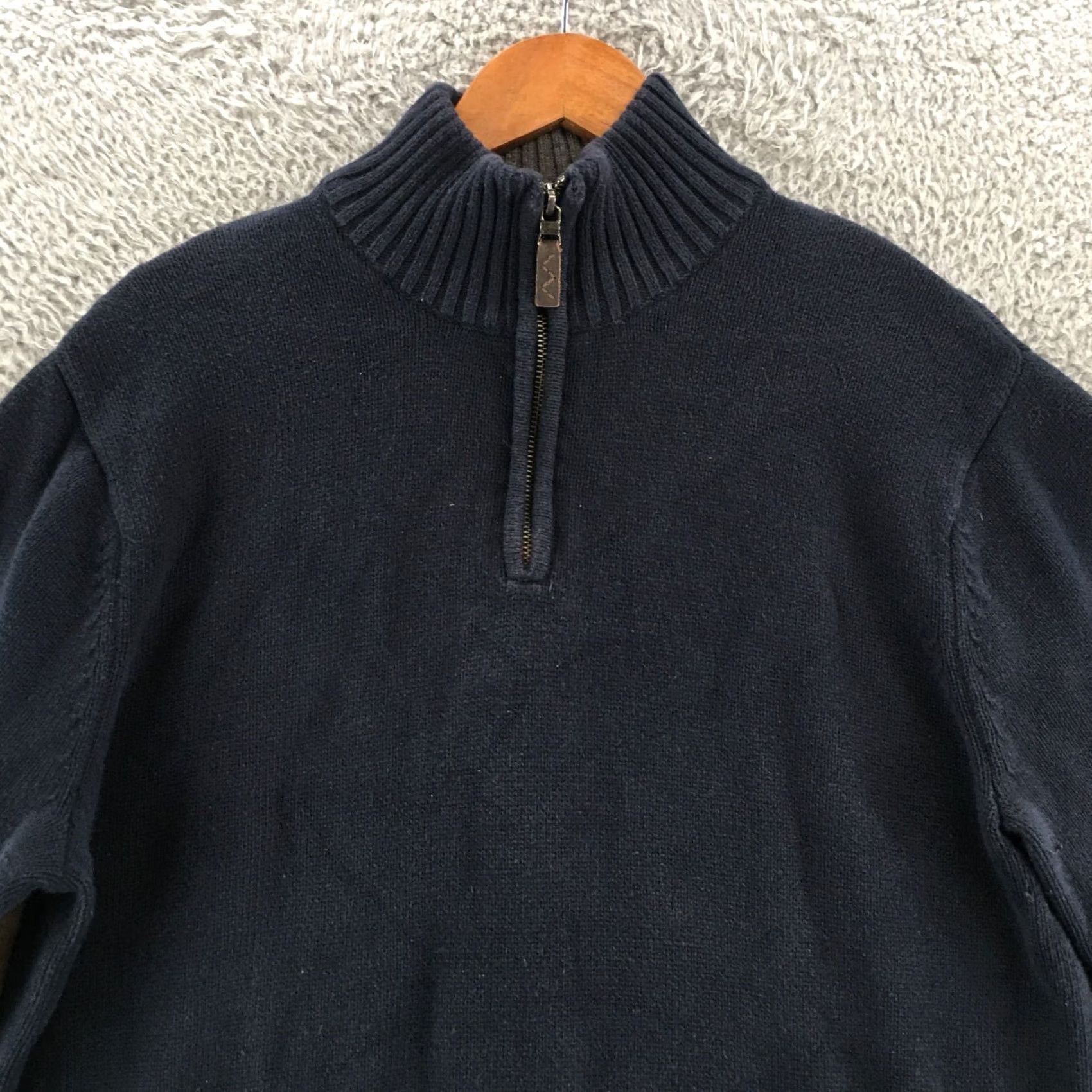 Eddie Bauer Eddie Bauer Pullover Sweater Mens Large Blue Knit Cotton Long Sleeve 1/4 Zip Size US L / EU 52-54 / 3 - 2 Thumbnail