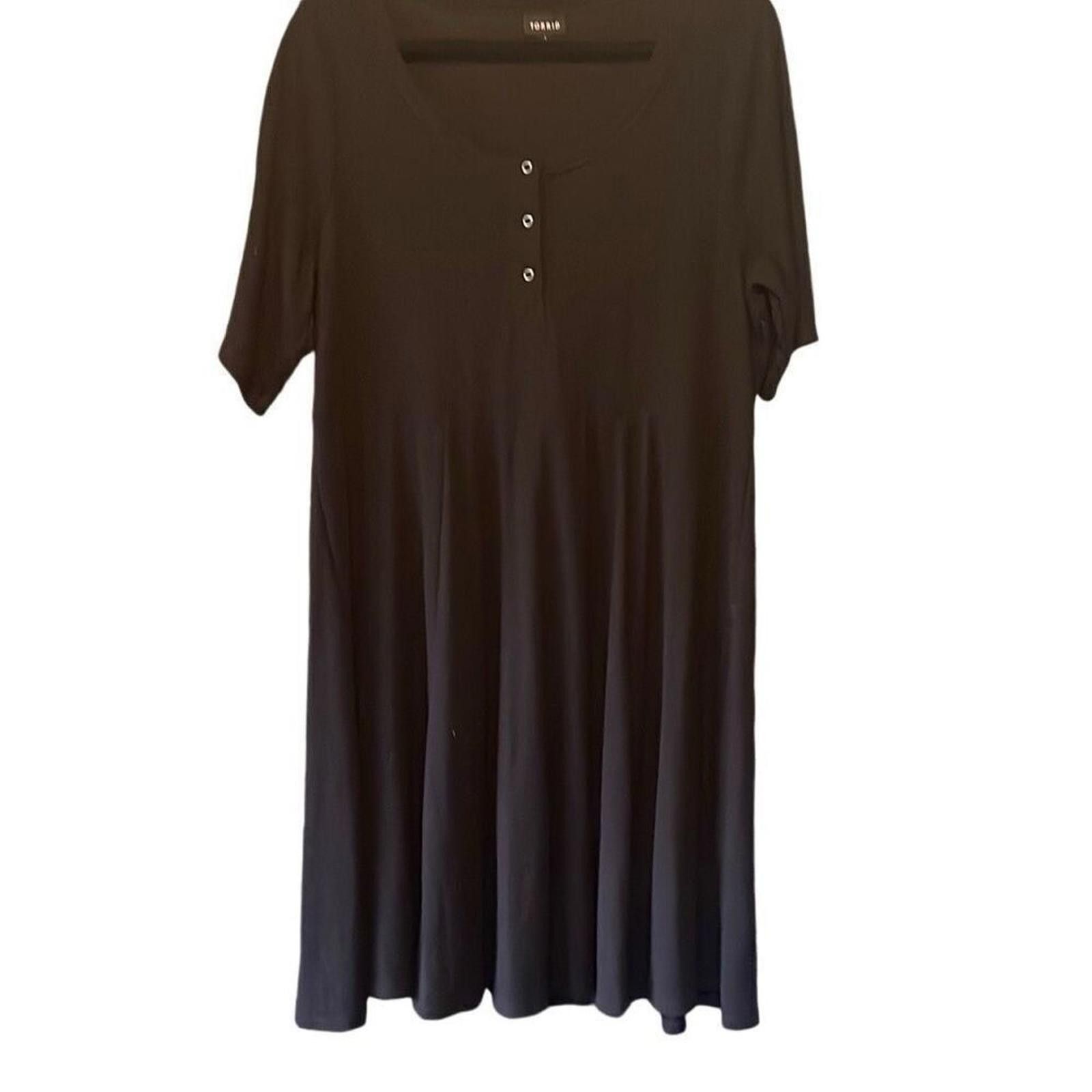 Designer Torrid size 1 black midi dress 1 x Size XL / US 12-14 / IT 48-50 - 4 Thumbnail
