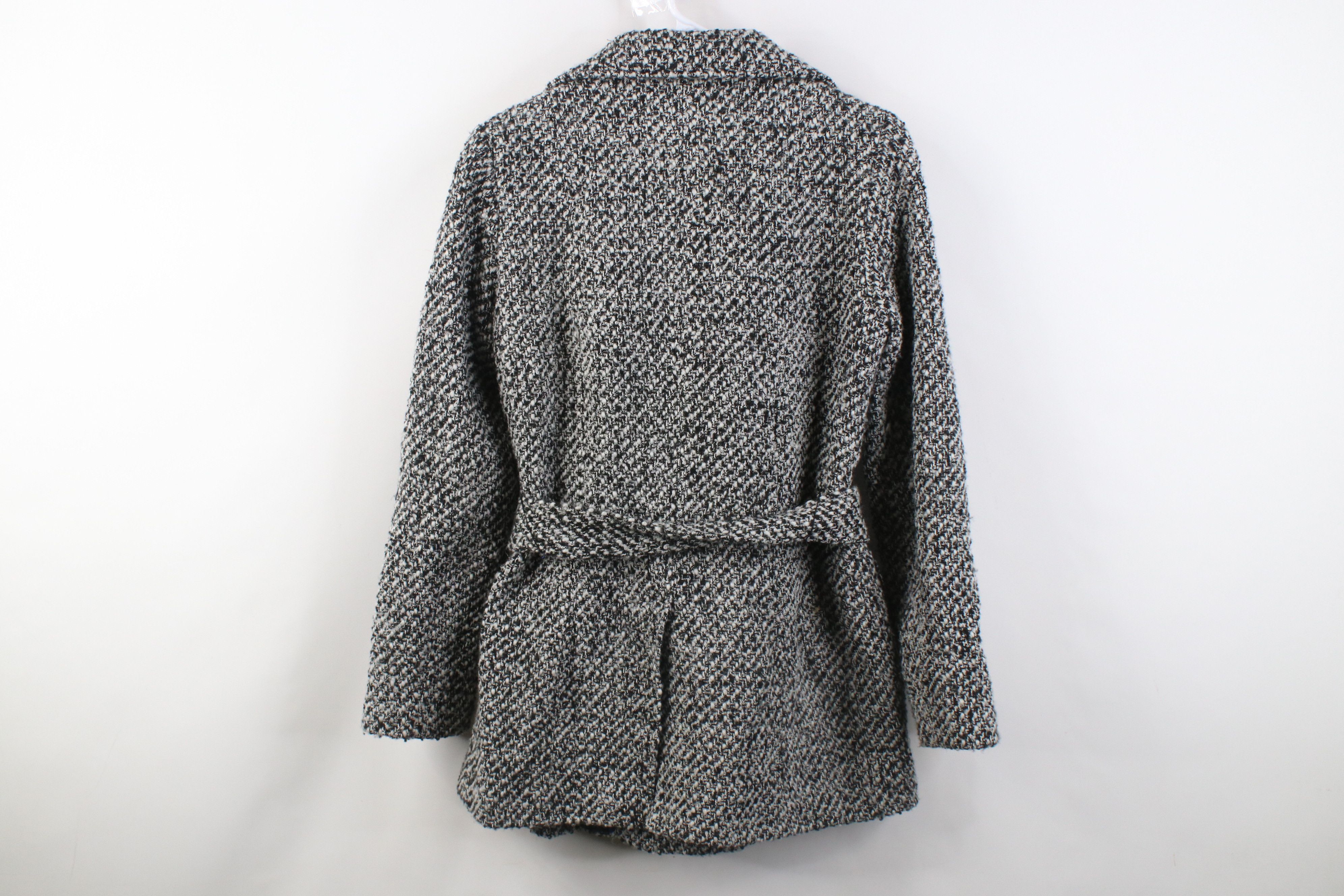 Calvin Klein Vintage Y2K Calvin Klein Wool Blend Belted Peacoat Jacket Size S / US 4 / IT 40 - 10 Thumbnail