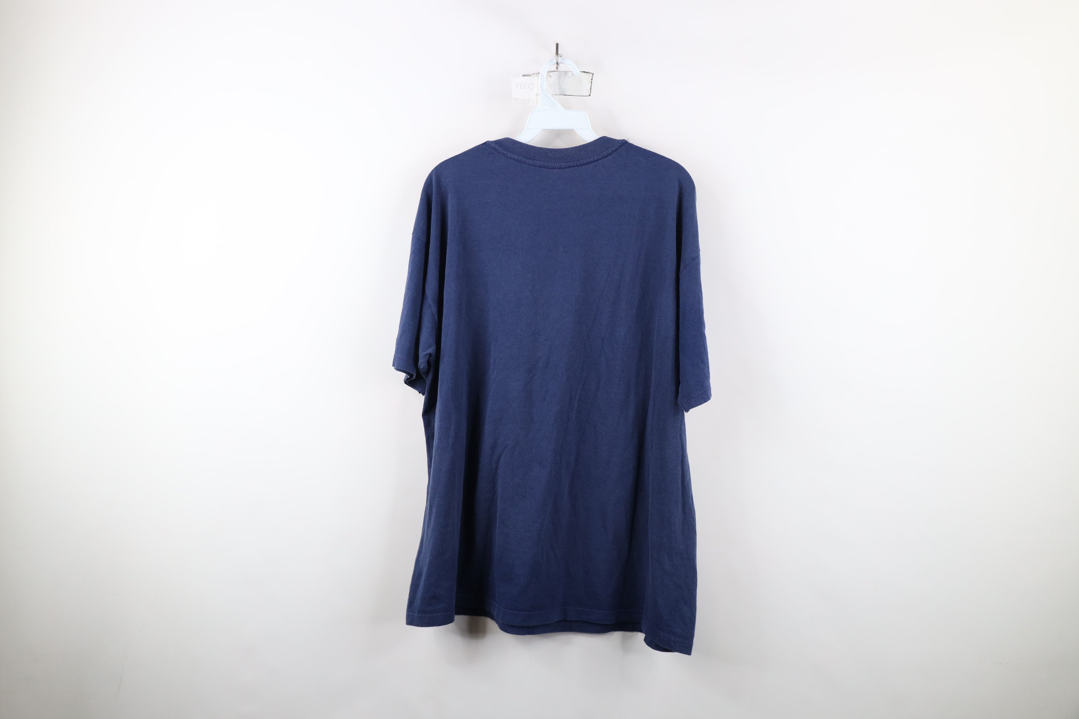 Vintage Vintage 90s Streetwear Michel Normandie France T-Shirt Blue Size US L / EU 52-54 / 3 - 11 Thumbnail