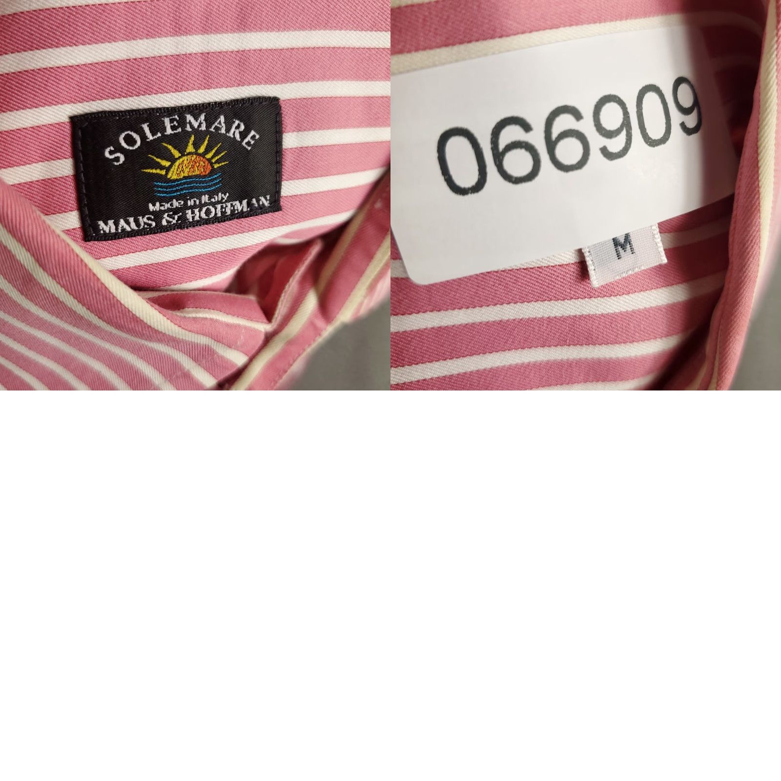 Vintage Maus & Hoffman Shirt Mens Medium Pink Striped Italy Button Up Long Sleeve Size US M / EU 48-50 / 2 - 8 Thumbnail