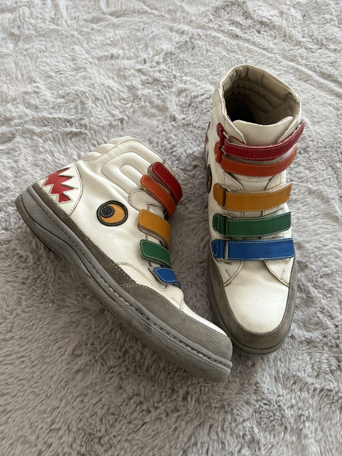Jean Charles De Castelbajac JCDC VELCO STRAP SHARK HIGH-TOP SNEAKER Size US 10 / EU 43 - 13 Thumbnail