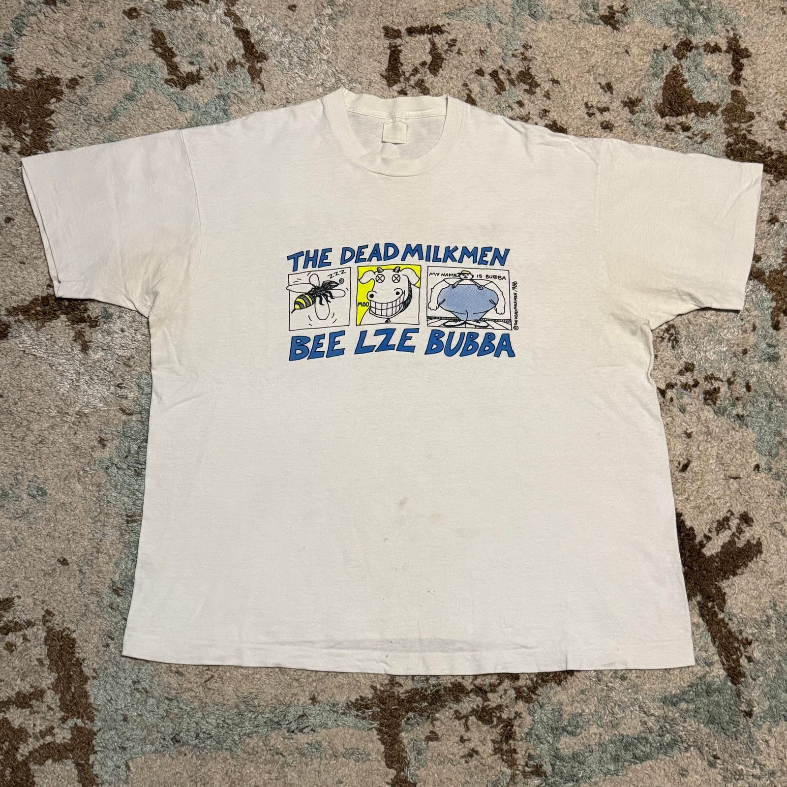 Band Tees × Fruit Of The Loom × Vintage Vintage 1989 The Dead Milkmen Beelzebubba Shirt Size XL Punk Size US XL / EU 56 / 4 - 1 Thumbnail