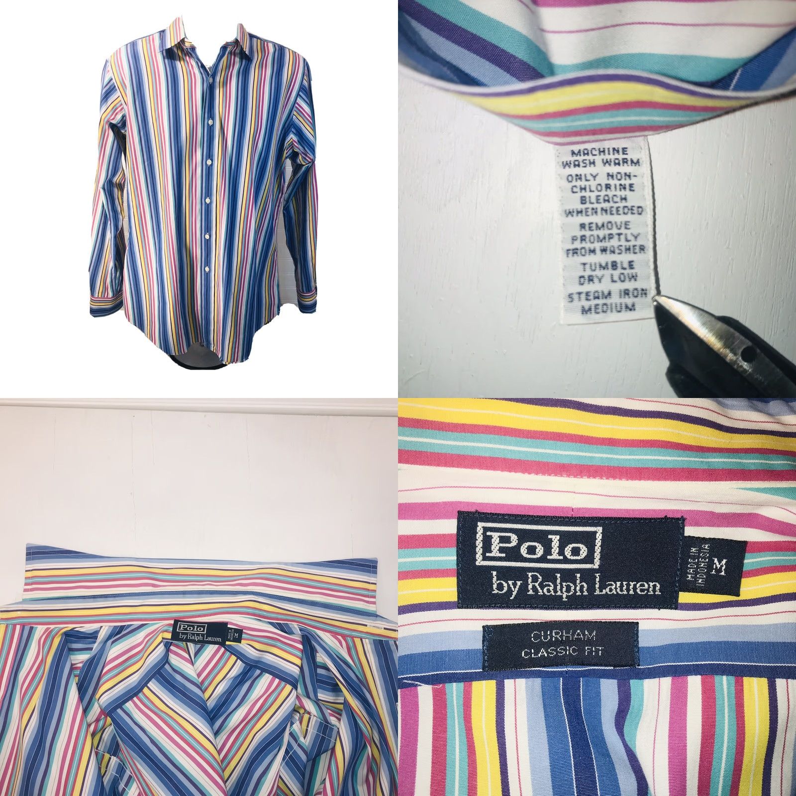 Ralph Lauren Polo Ralph Lauren Multi Color Striped Curham Classic Fit Button Up Shirt M Mens Casual Business Formal Size US M / EU 48-50 / 2 - 8 Thumbnail
