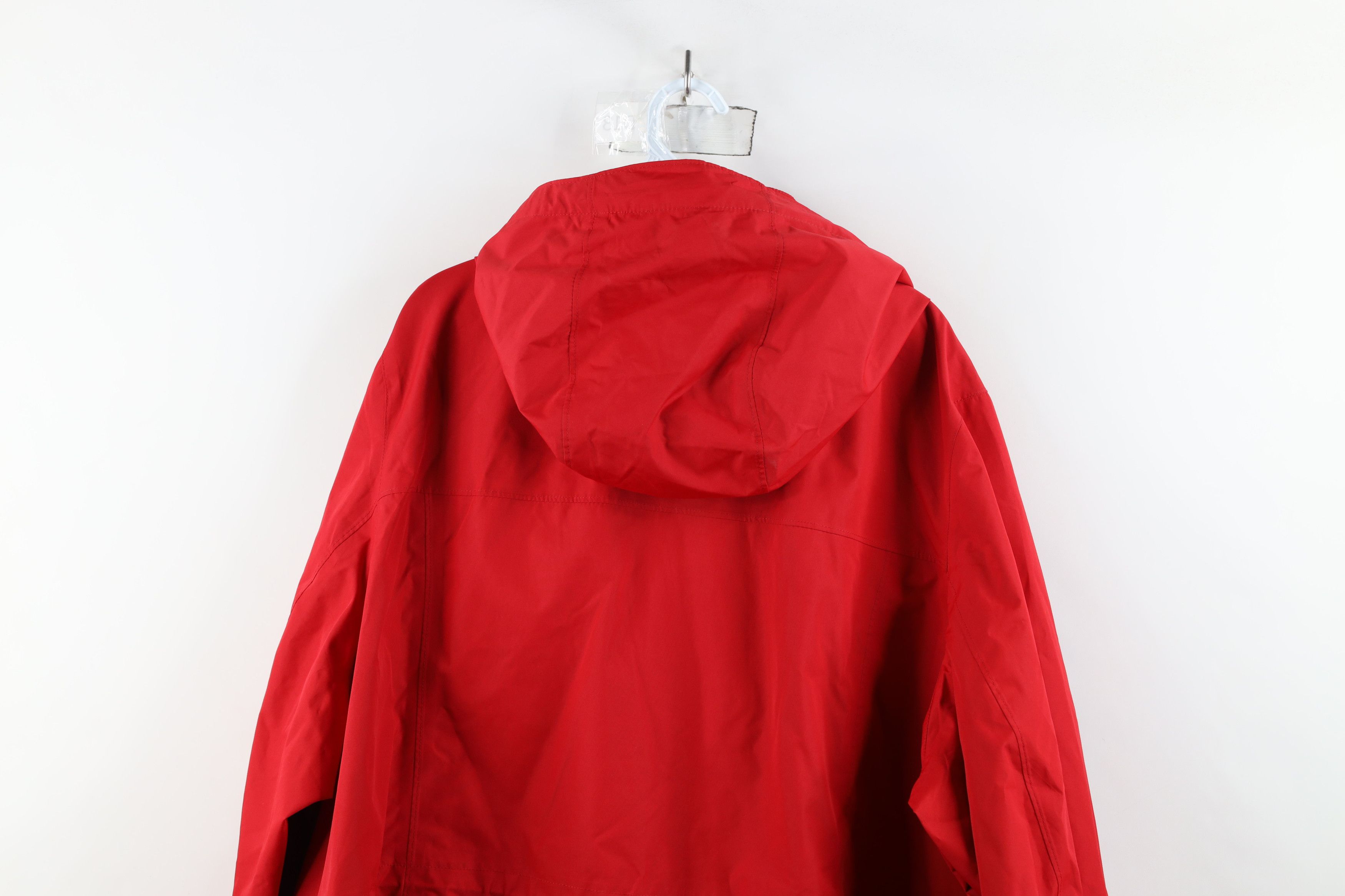 Lands' End × Vintage Vintage Lands End Hooded Full Zip Rain Parka Jacket Red Size 3XL / US 20-22 - 15 Thumbnail