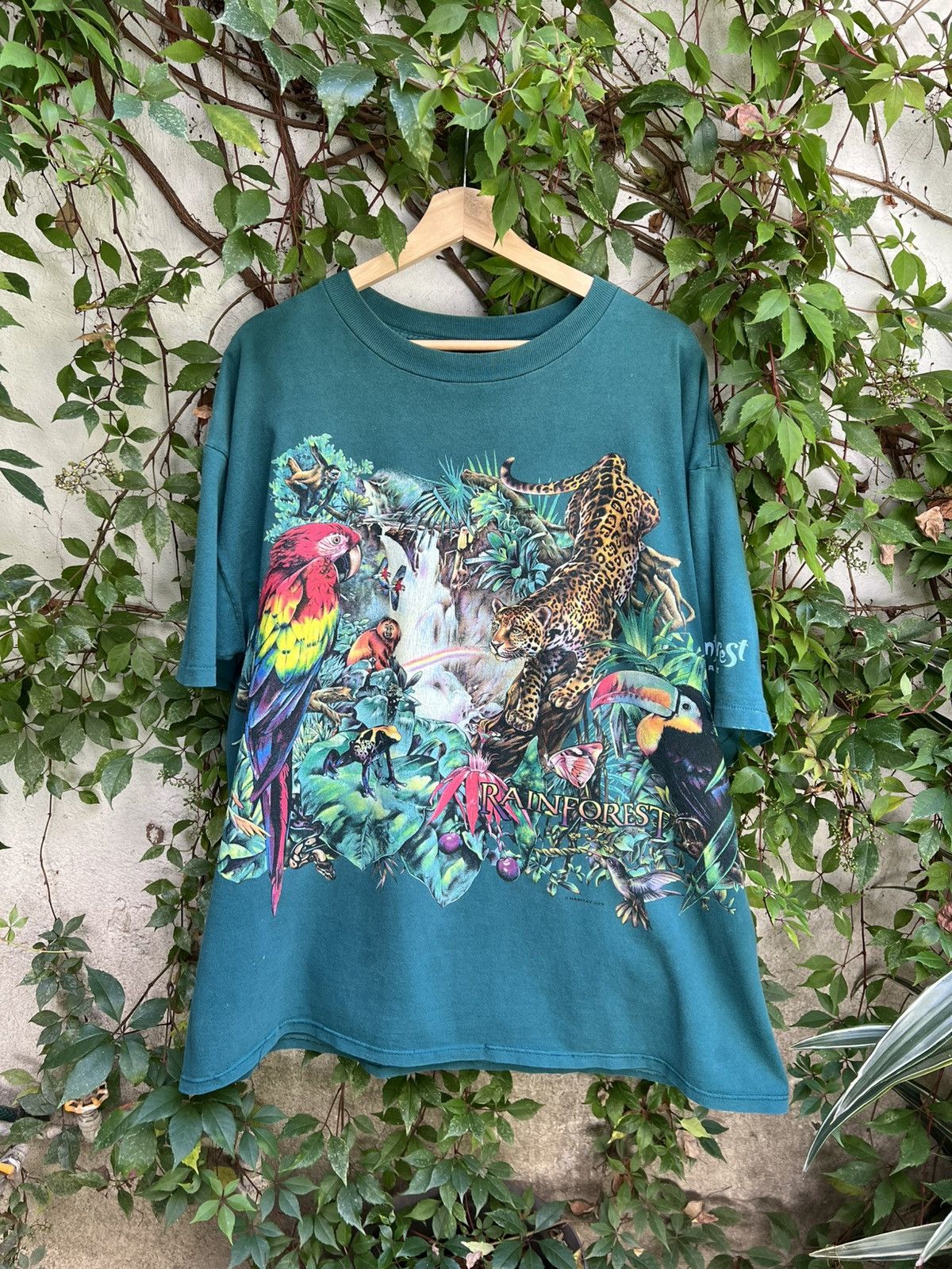 Habitat 1995 Rainforest Cafe AOP Single Stitch Nature Animal Tee Size US XXL / EU 58 / 5 - 4 Thumbnail