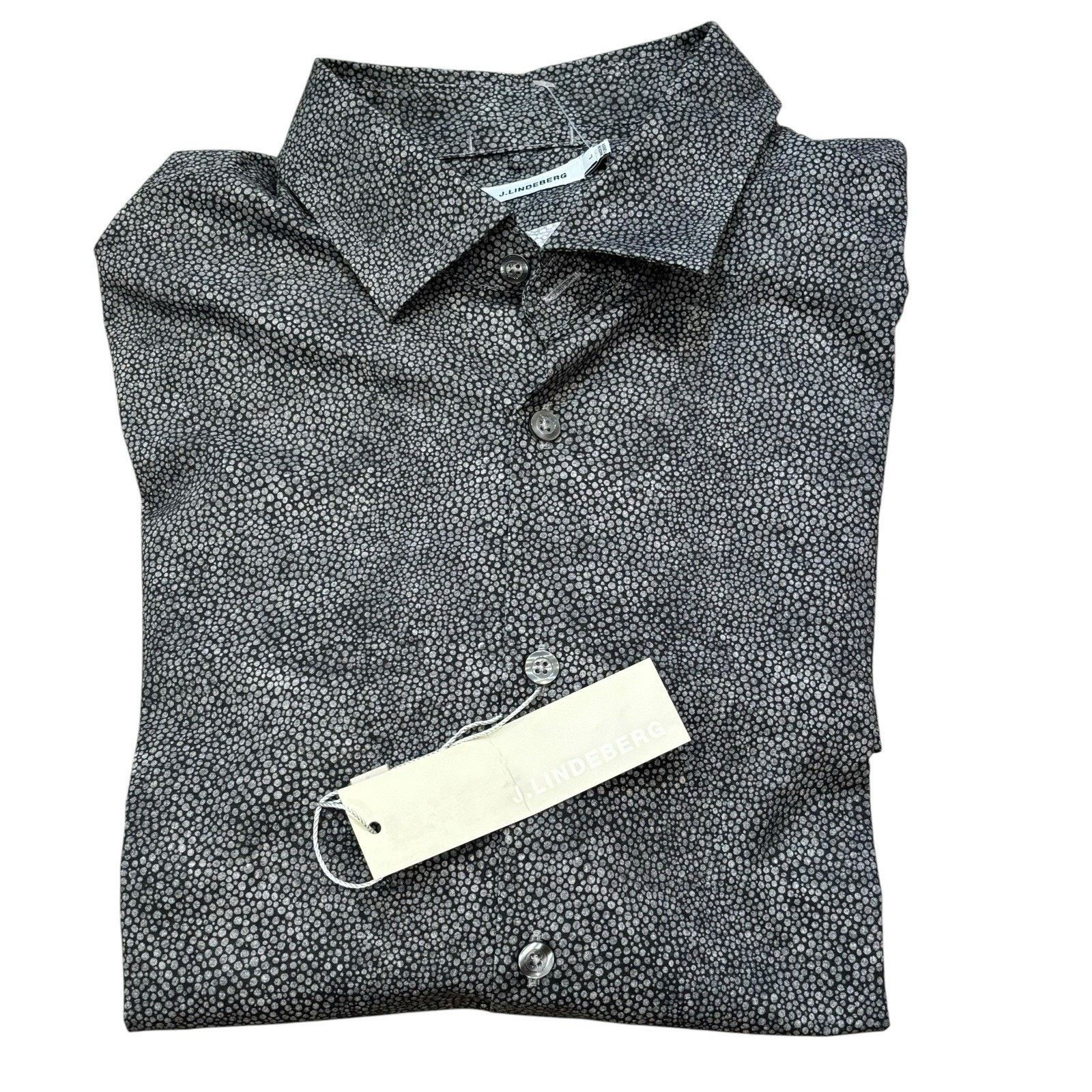 J.Lindeberg J. Lindeberg Gray Shirt Stretch Large Abstract Dots Size US L / EU 52-54 / 3 - 2 Thumbnail