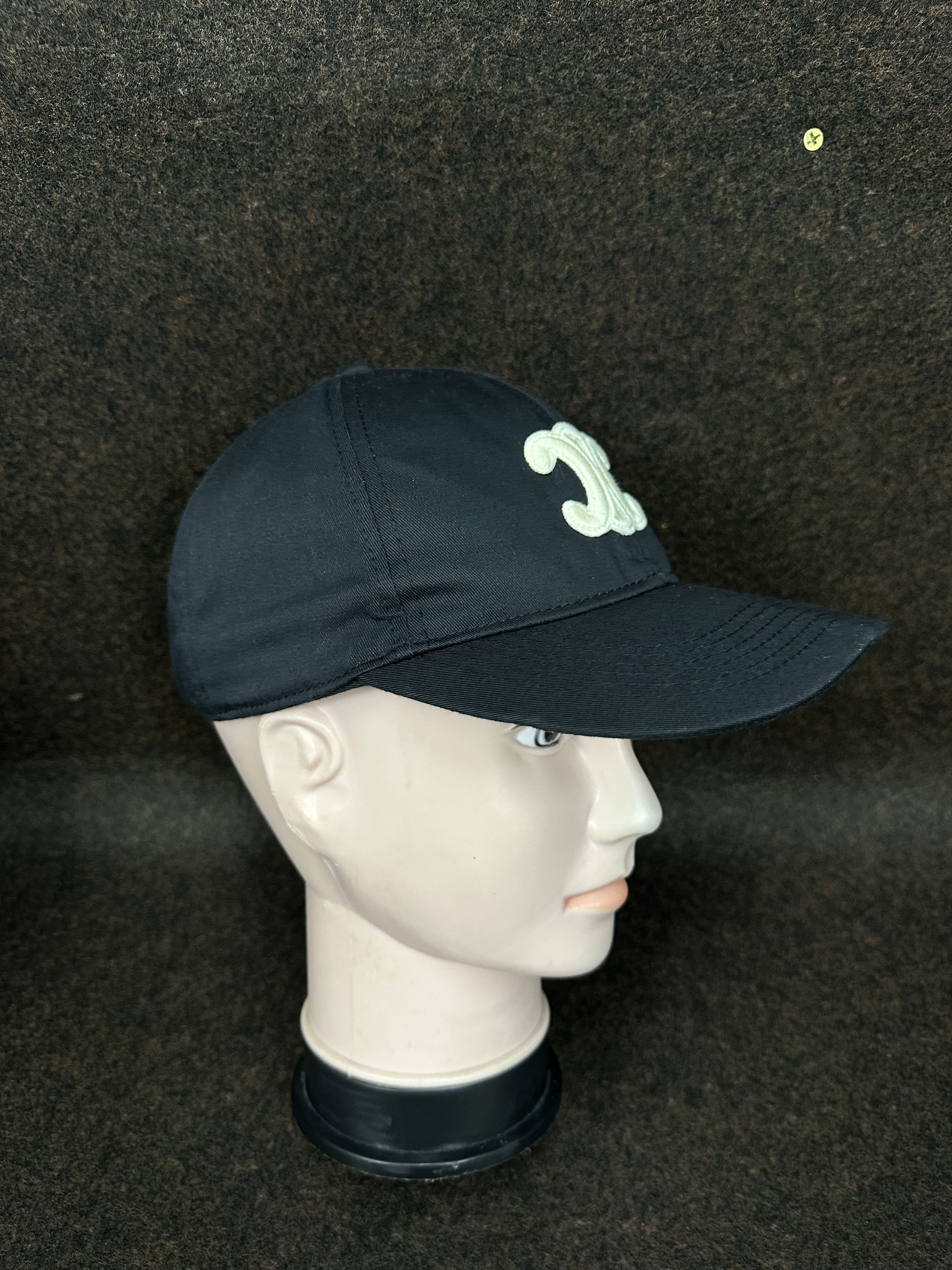 Celine Celine Triomphe Black Baseball Cap Size ONE SIZE - 2 Thumbnail