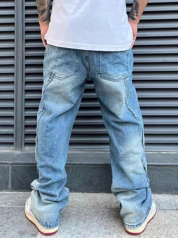 VIBE Vintage washed blue side topstitched jeans Size US 32 / EU 48 - 4 Thumbnail