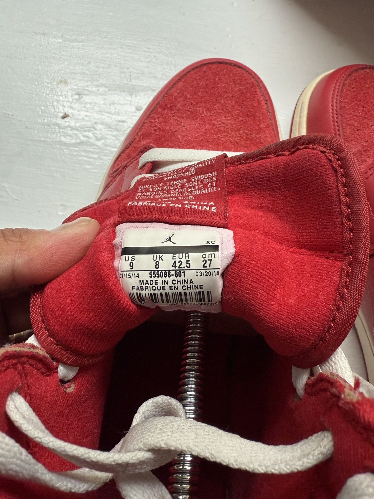 Jordan Brand Air Jordan - Retro 1 Hi: Gym Red (European Release) Size US 9 / EU 42 - 10 Thumbnail