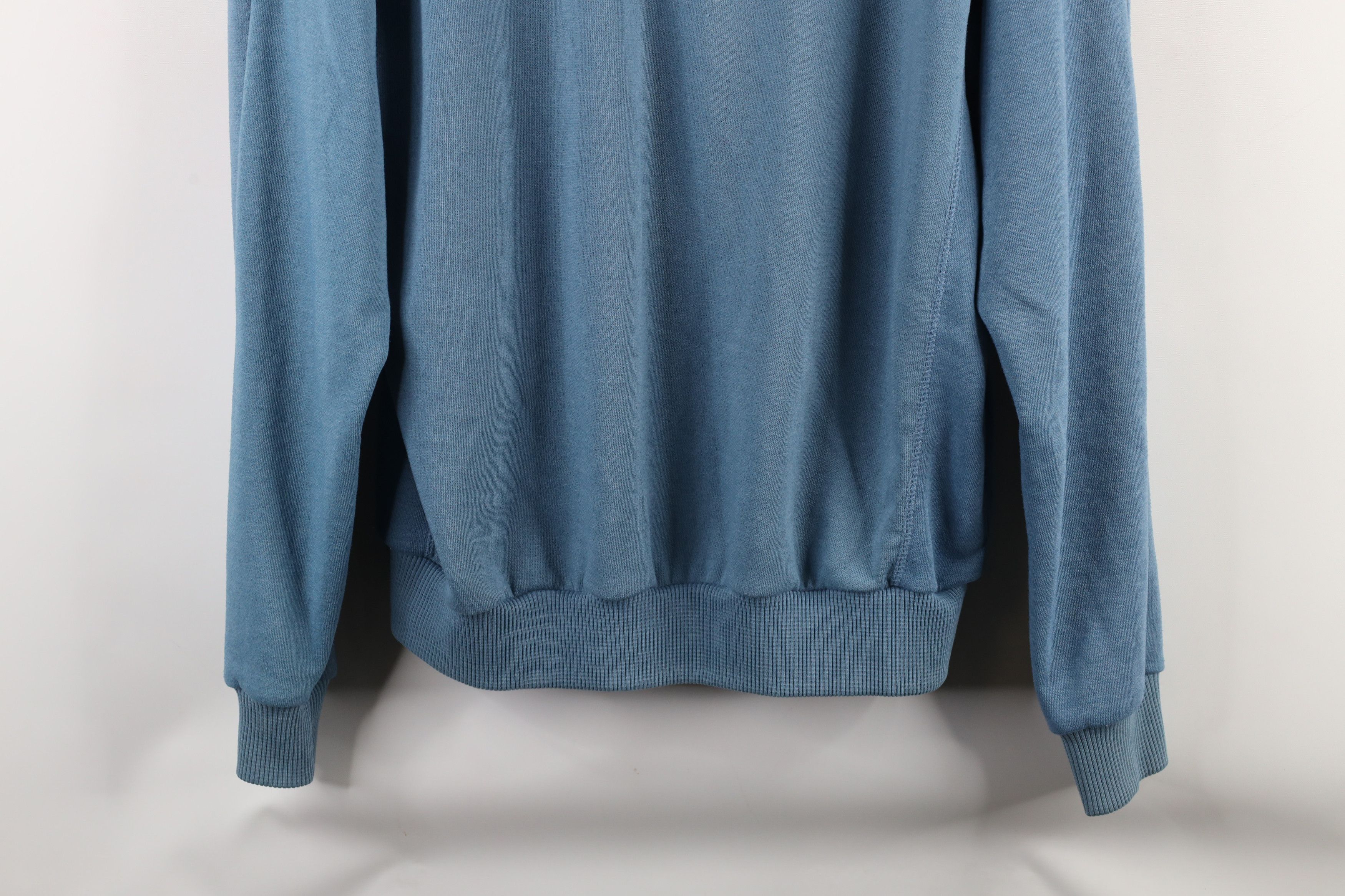 Vintage Vintage 90s Streetwear Blank Henley Pullover Sweatshirt Blue Size US L / EU 52-54 / 3 - 3 Thumbnail