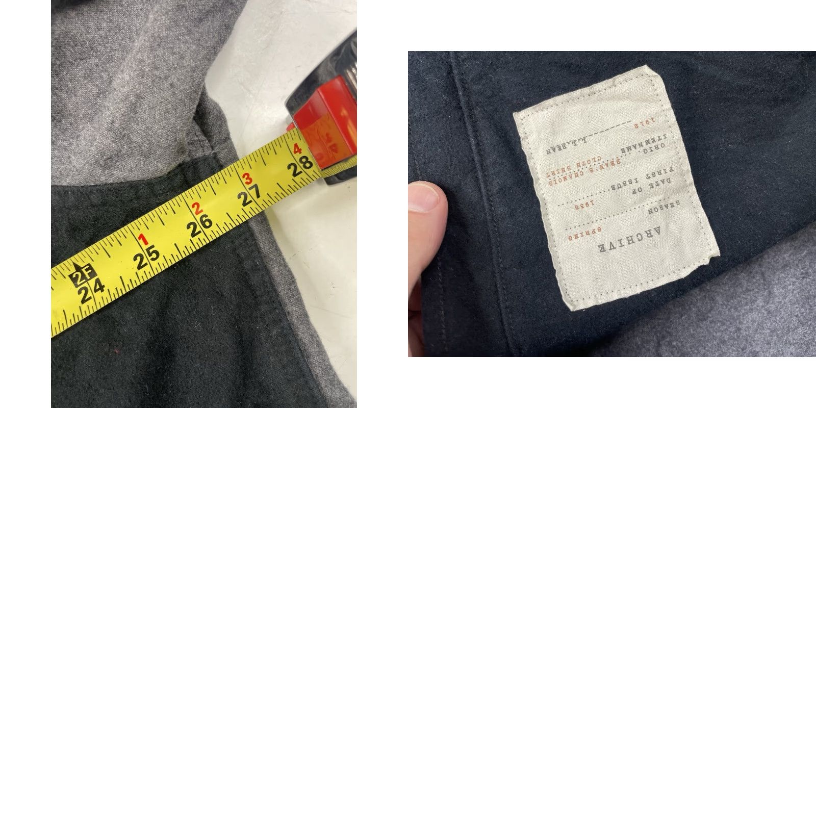 Vintage VINTAGE L.L. Bean Shirt Mens 2XL Black Gray Flannel Chamois Cloth Archive Signature 1933 Size US XXL / EU 58 / 5 - 8 Thumbnail