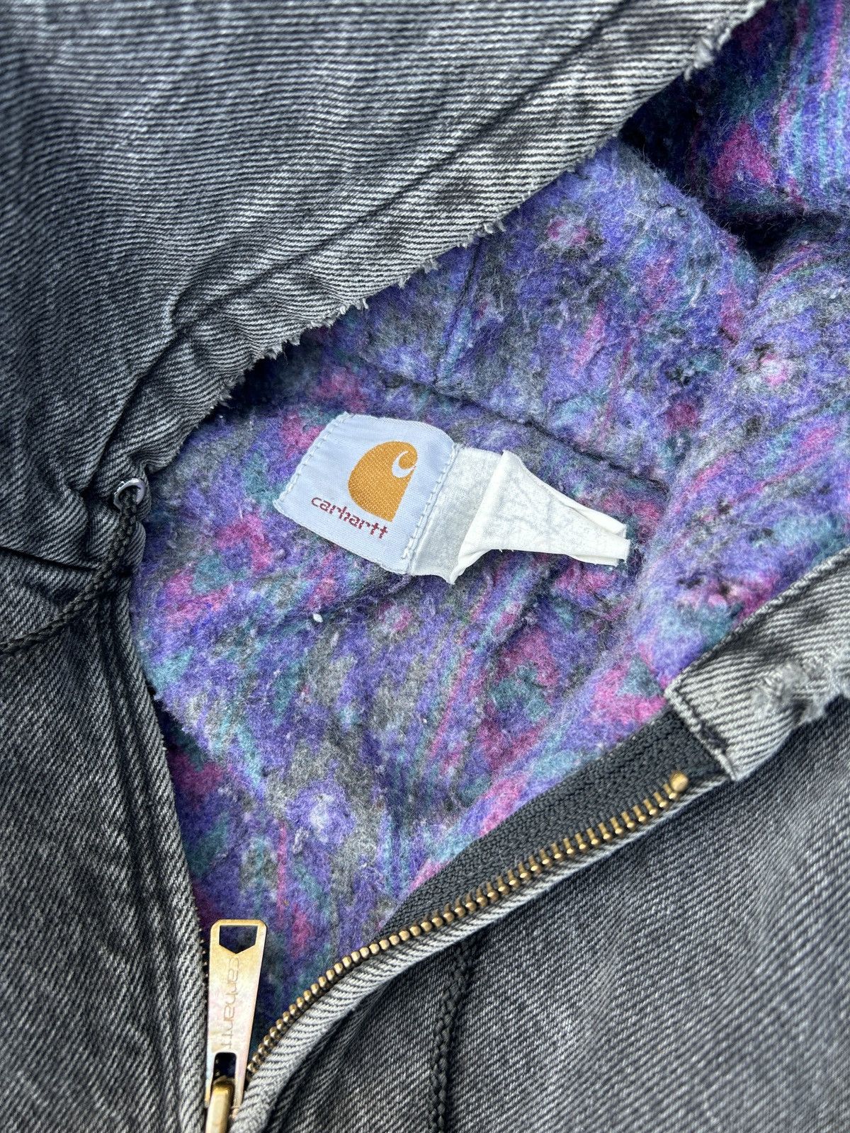 Carhartt × Carhartt Wip Vintage Aztec Carhartt Denim Jacket Size US L / EU 52-54 / 3 - 9 Thumbnail