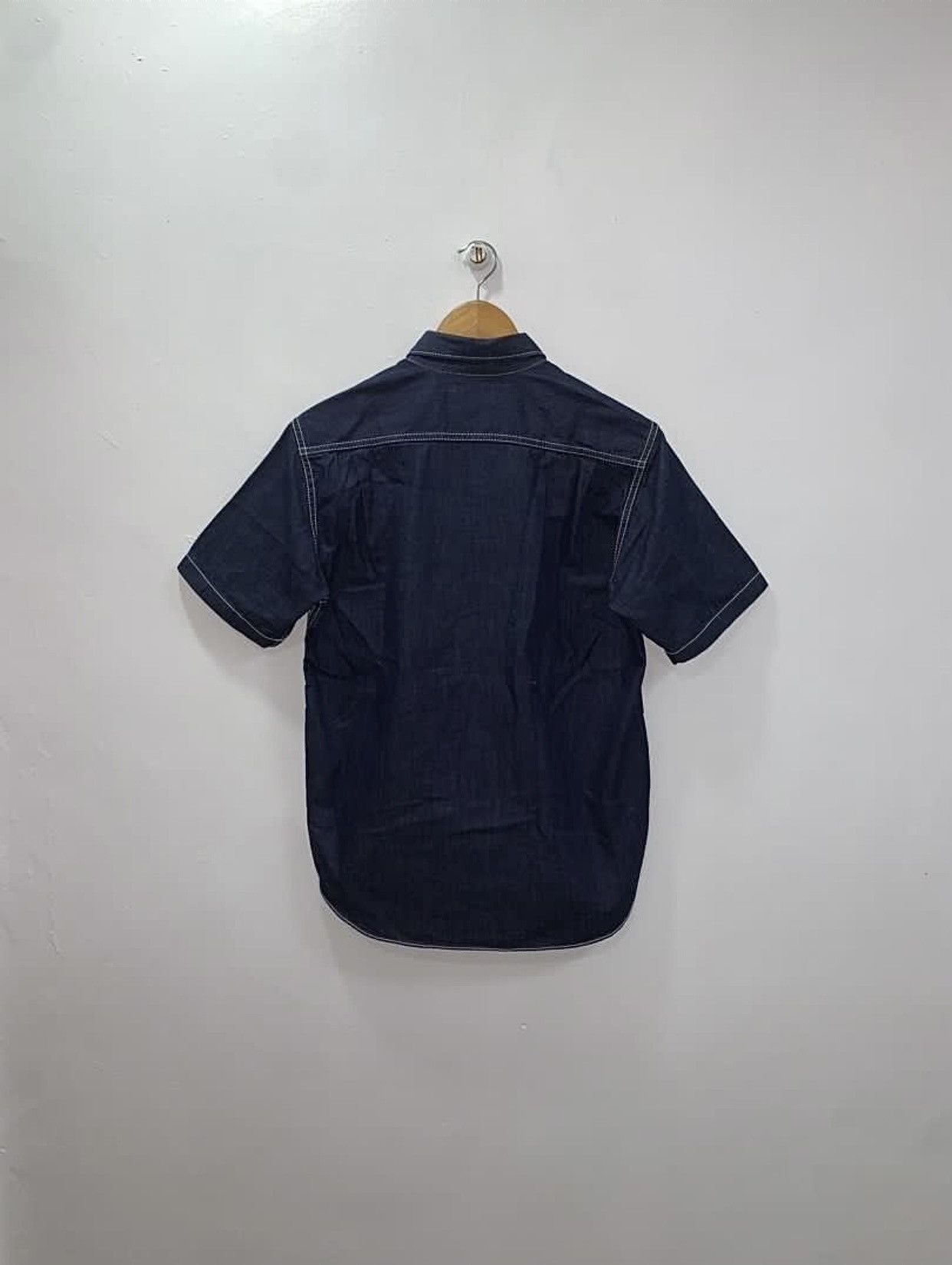 Comme des Garcons Homme COMME des GARÇONS HOMME AD2007 HYBRID DENIM & CHECK SHIRT Size US S / EU 44-46 / 1 - 6 Thumbnail