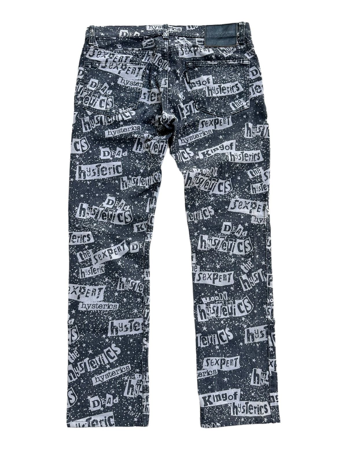 Hysteric Glamour 2000’s HYSTERIC GLAMOUR “SEXPERT” All Over Printed Jeans Size US 32 / EU 48 - 2 Thumbnail