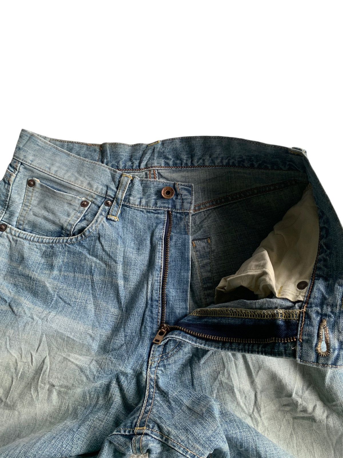 Edwin × Japanese Brand Edwin 505Z Selvedge Mudwash Distressed Denim Size US 29 - 16 Thumbnail