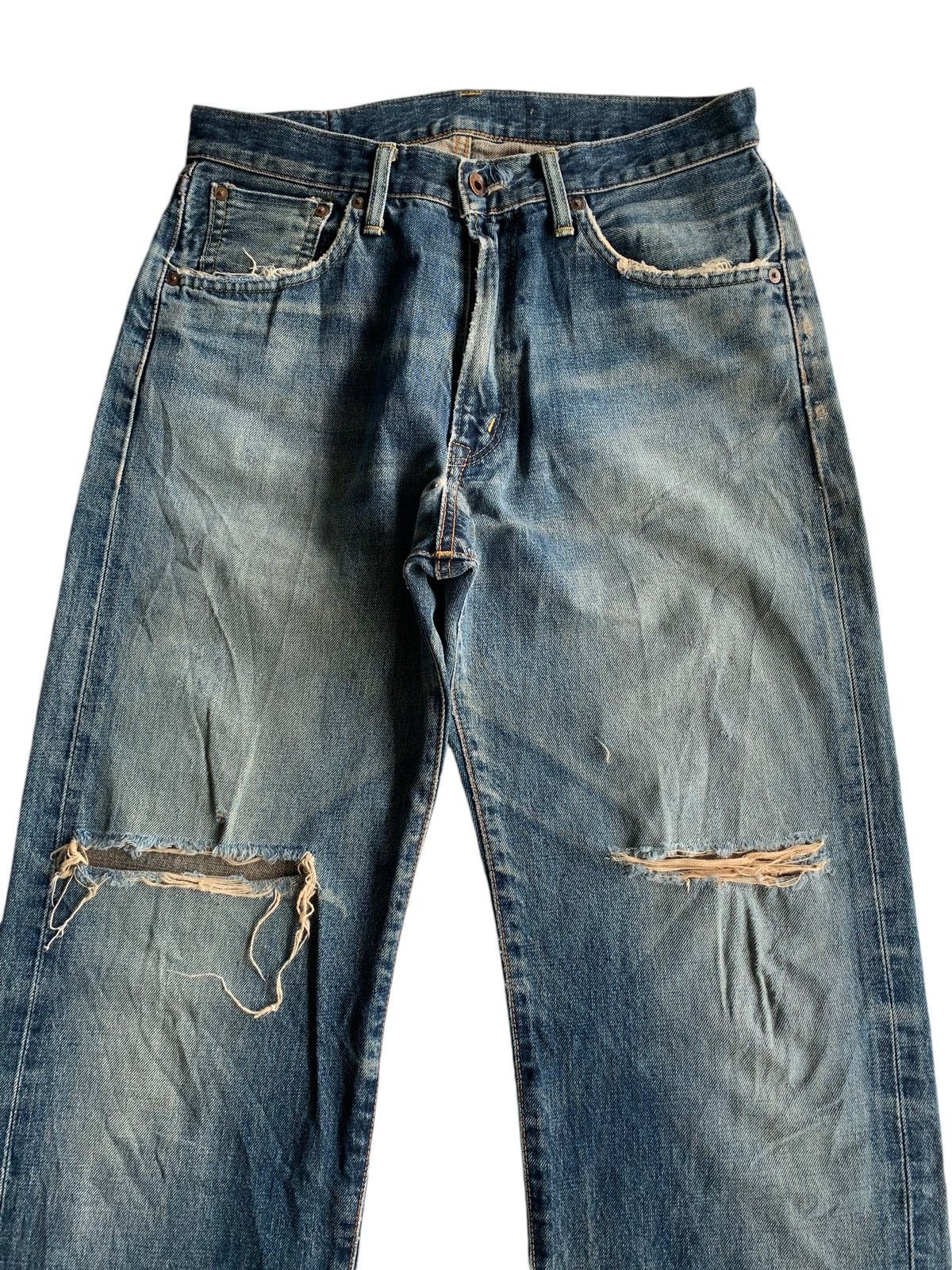 Japanese Brand × Kapital × Vintage Vintage Edwin 505X Redline Selvedge Distressed Denim☠️ Size US 31 - 5 Thumbnail