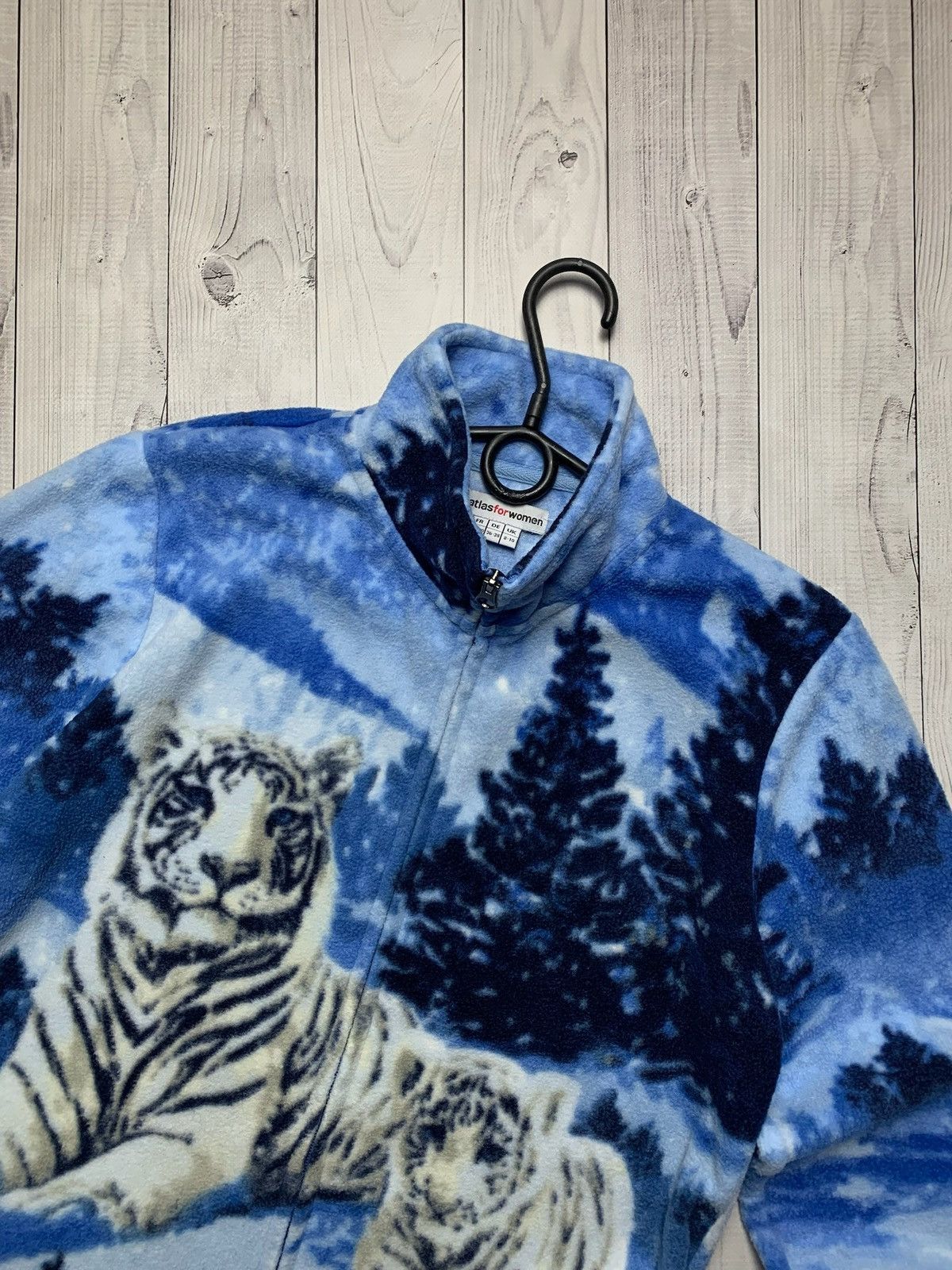 Vintage Vintage wolf fleece jacket Tiger size S rare big logo Size S / US 4 / IT 40 - 2 Thumbnail