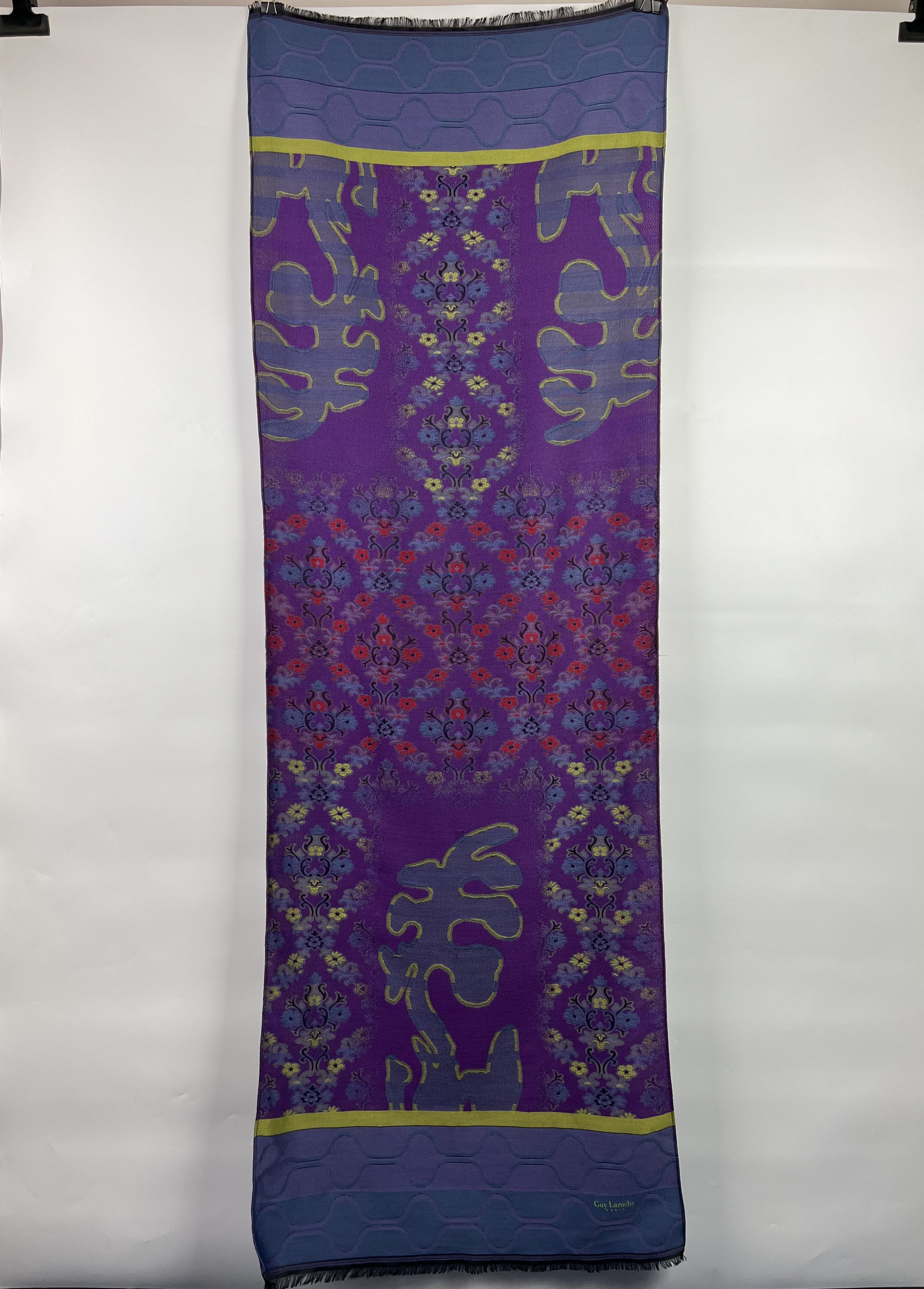 Guy Laroche Guy Laroche Multicolor Wool Silk Scarf 194x68cm Size ONE SIZE - 1 Thumbnail